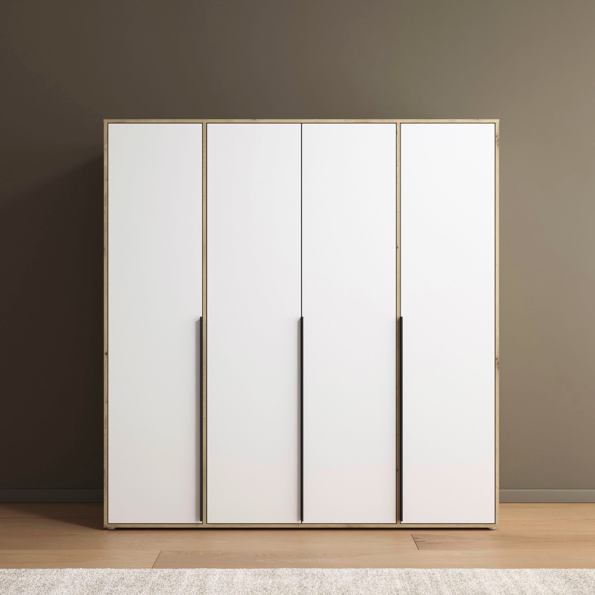 rauch Draaideurkast Kledingkast Kast Garderobe Wasmand NAGATA veel Opbergruimte met moderne stanggrepen in grijs metallic topseller made in germany
