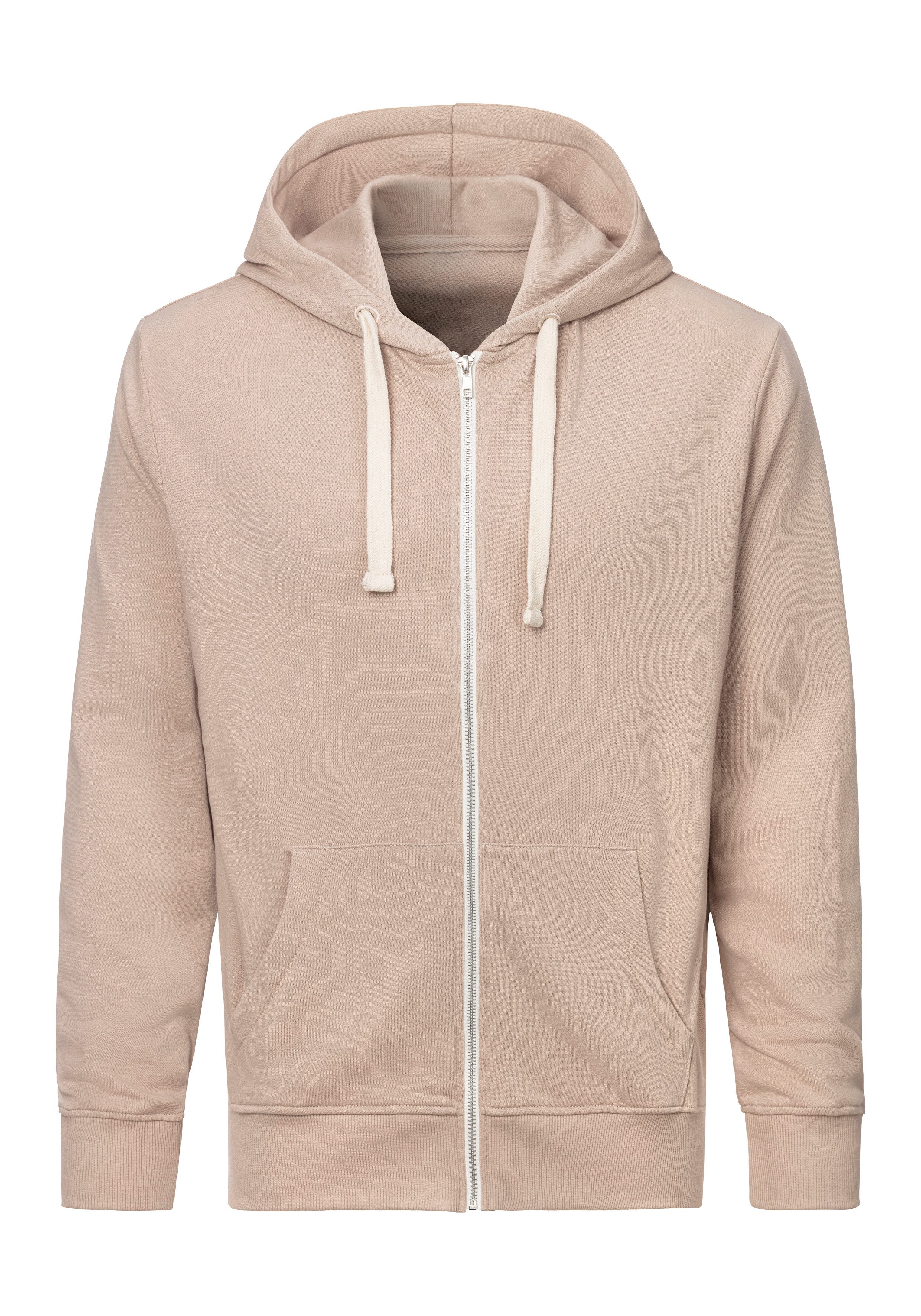 KangaROOS Capuchonsweatvest met capuchon, contrasterende rits en contrasterende banden