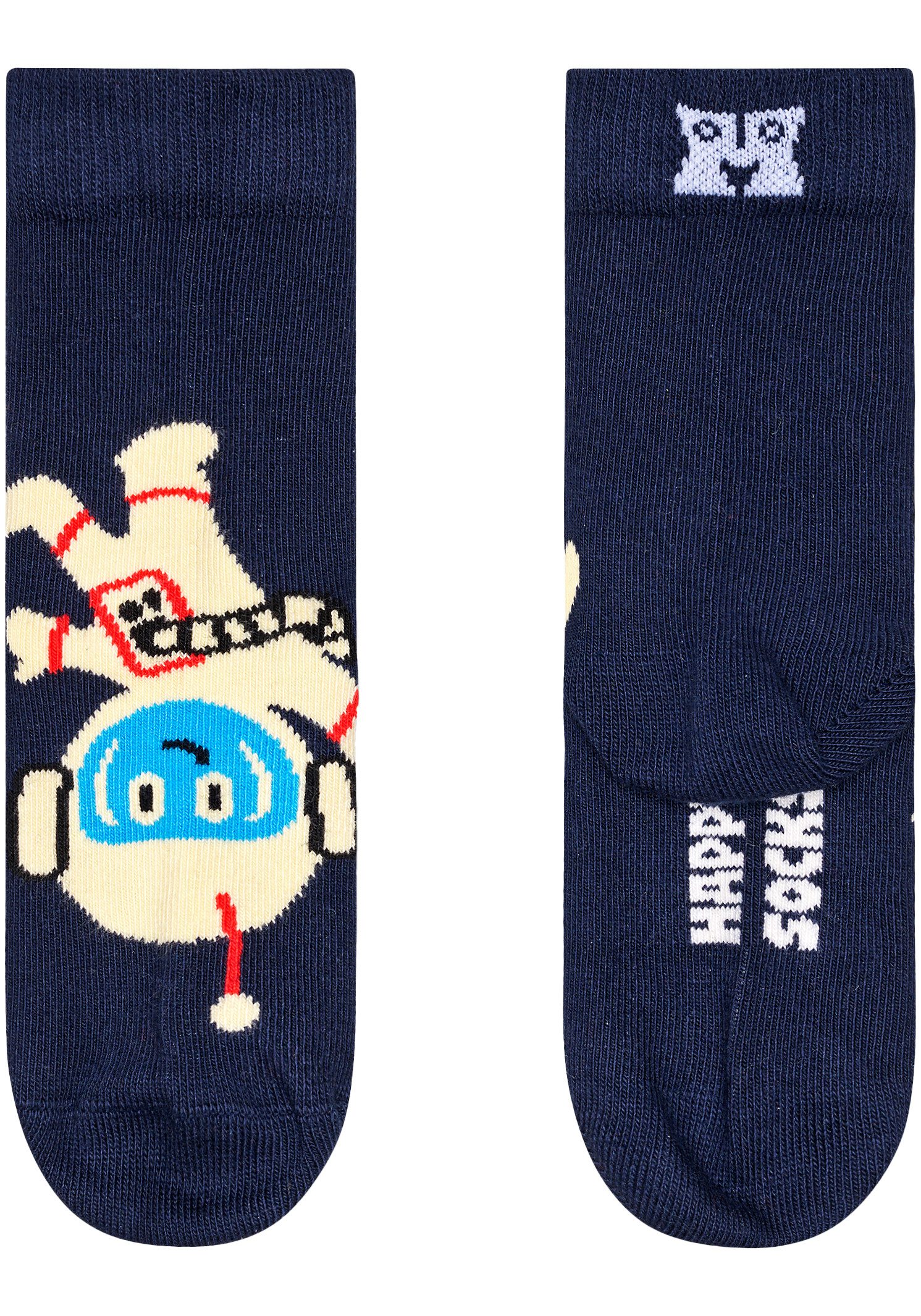 Happy Socks Lange sokken met speelse robotmotieven (Set van 3)