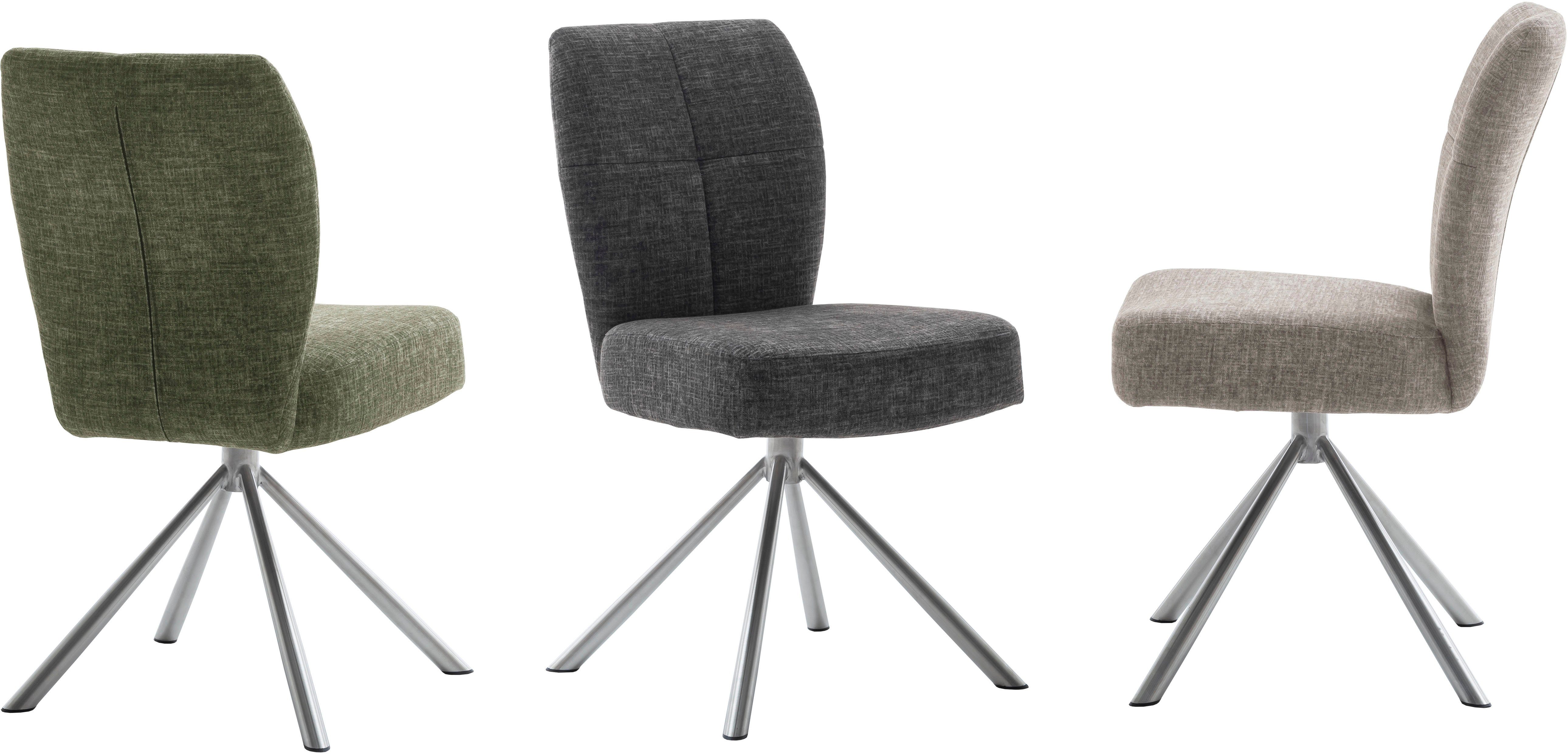 MCA furniture Eetkamerstoel KEA (2-pack), 360°, pocketvering, belastbaar 120 kg, zithoogte ca. 50 cm