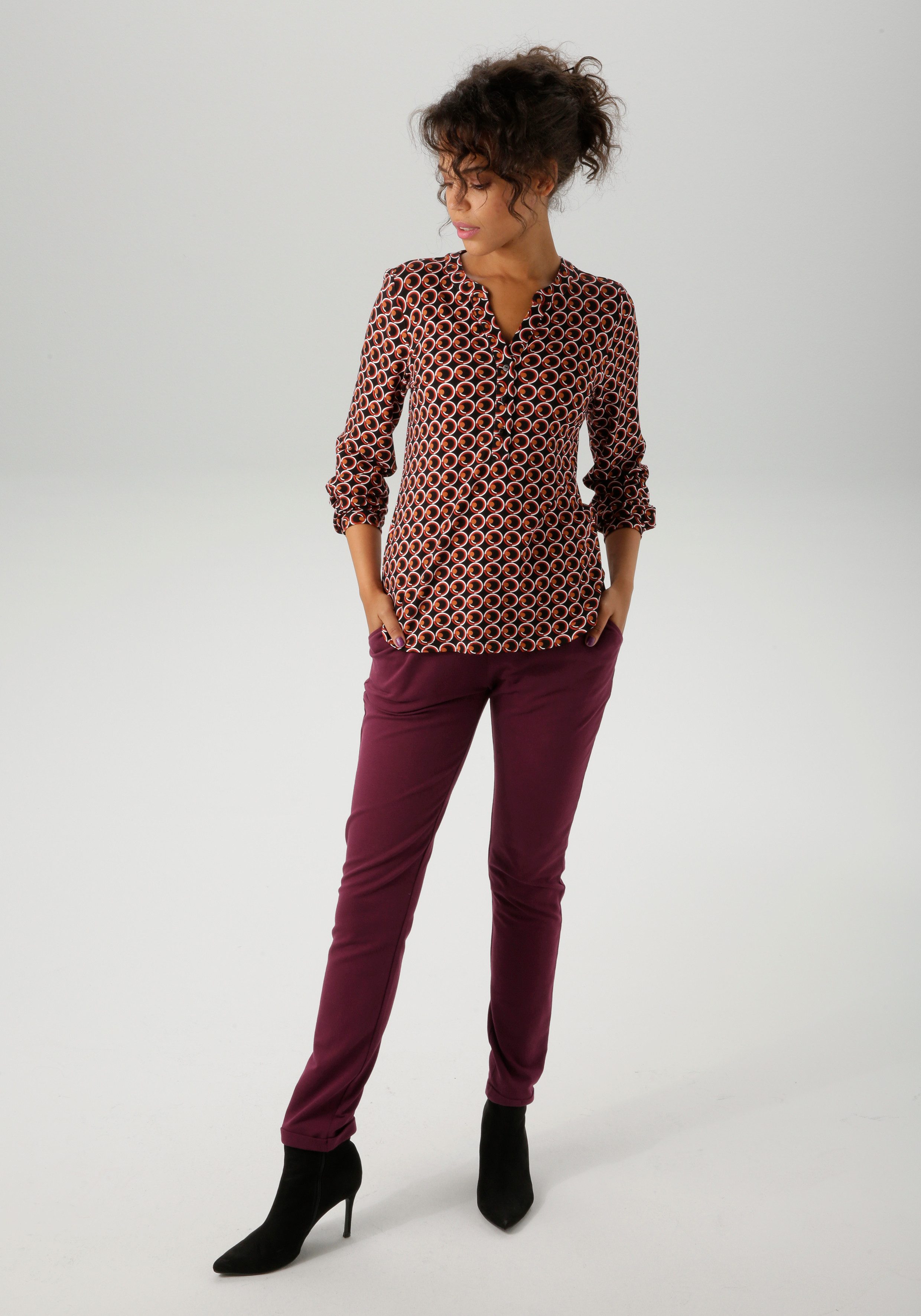 Aniston CASUAL Comfortbroek met zij aniston-label