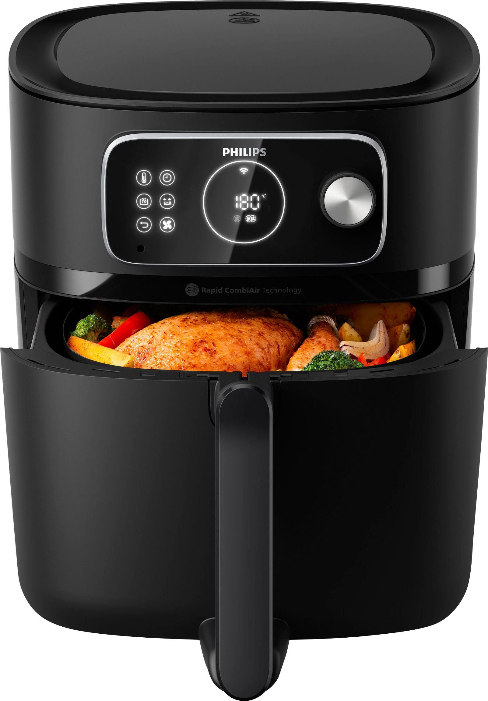 Philips Airfryer XXL combi HD9875, met 8,3 l, Rapid CombiAir technologie