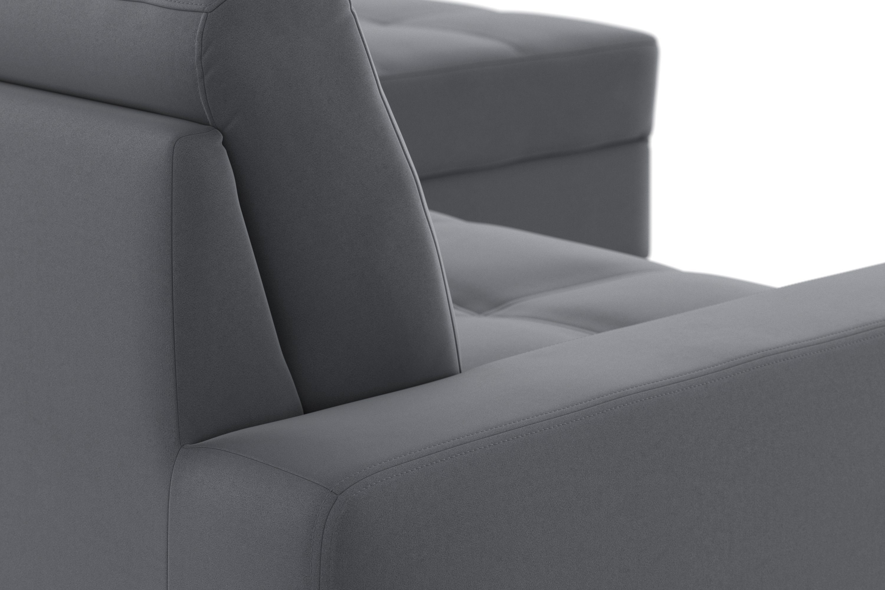 DOMO collection Hoekbank Florentina tijdloos en elegant, zitnaden als designelement, L-vorm