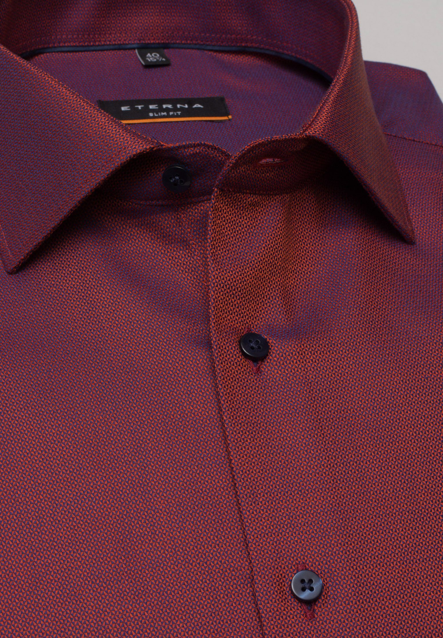 Eterna Overhemd met lange mouwen Slim fit NON IRON (strijkvrij)