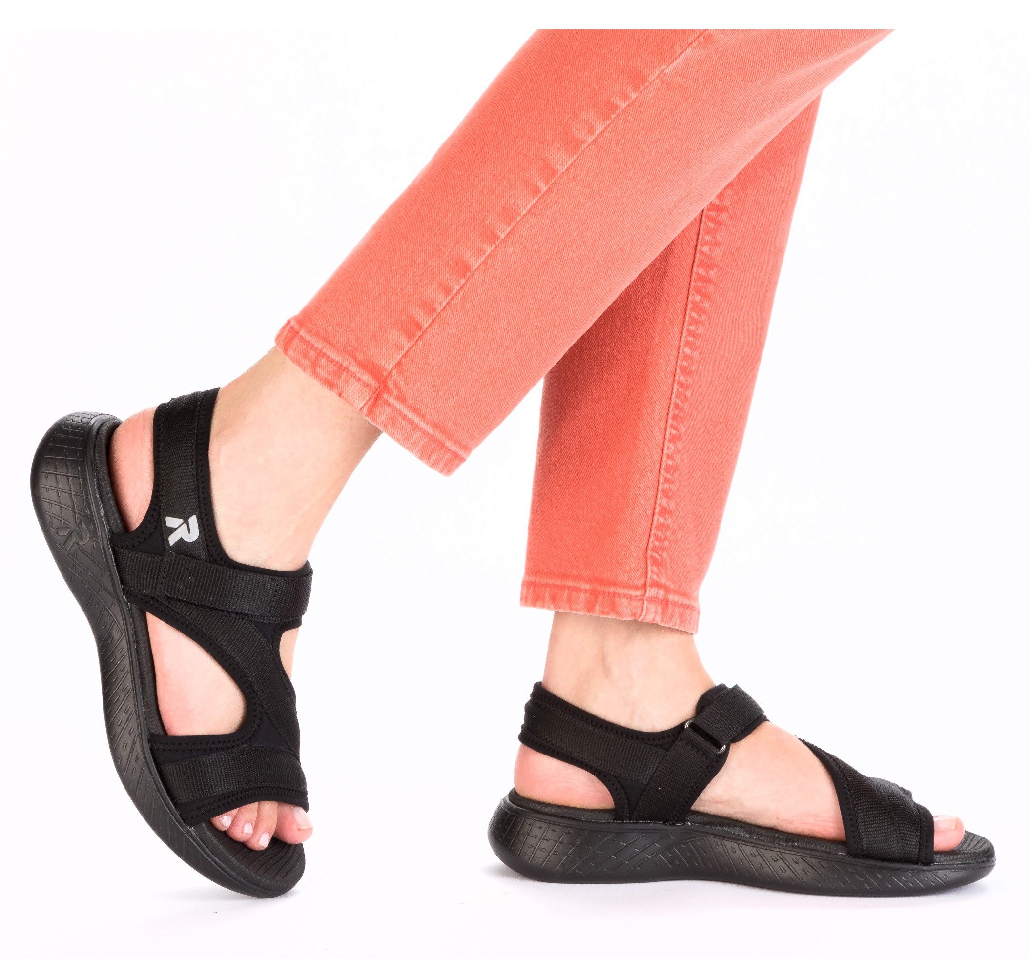 RIEKER Sport Sandalen Trekkingsandaal, outdoorsandaal, zomerschoen met klittenbandbandjes