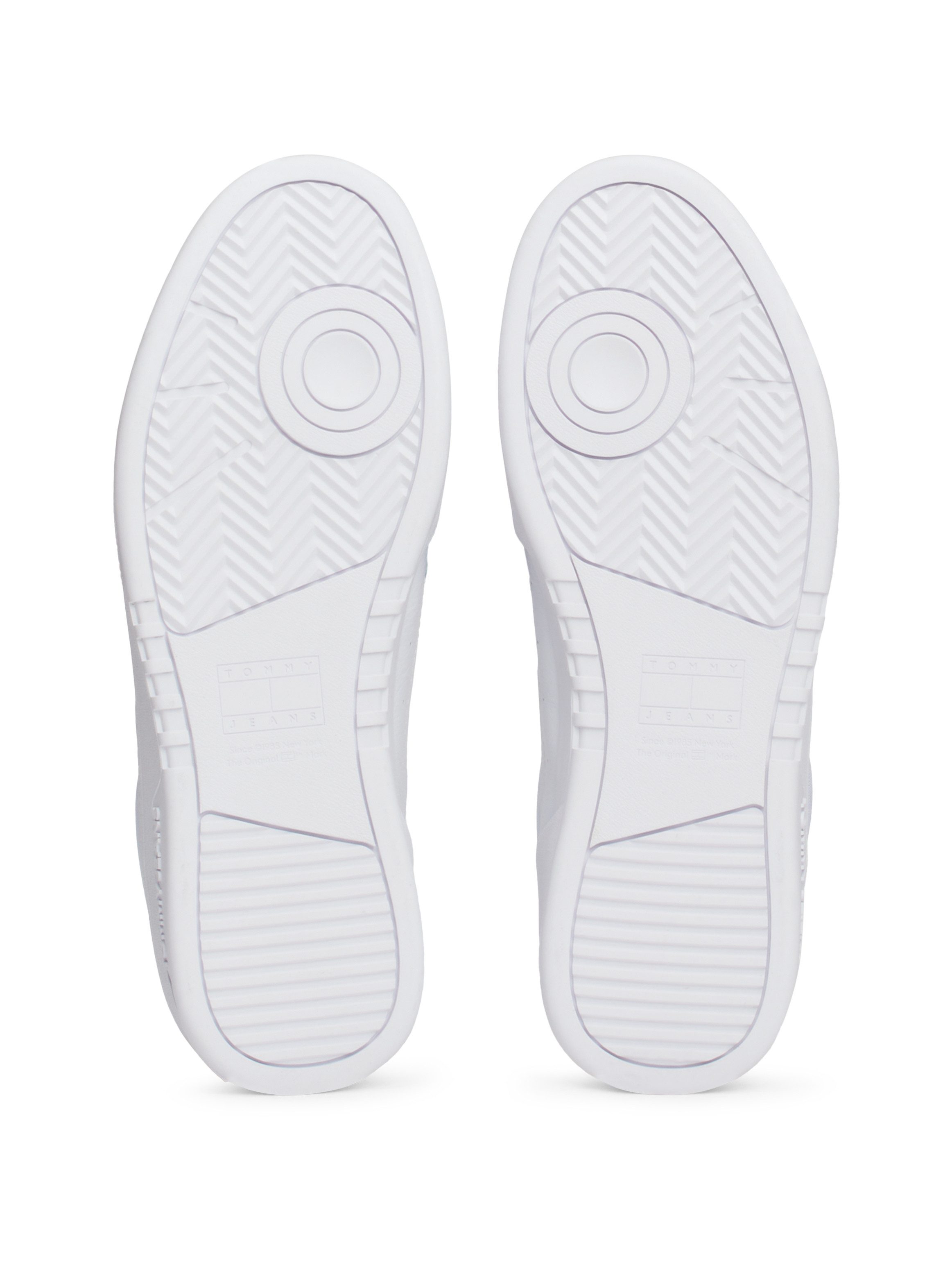 TOMMY JEANS Sneakers (NEW) TJM CUPSOLE LEATHER ESS , vrijetijdsschoen, lage schoen, veterschoen in basket-look