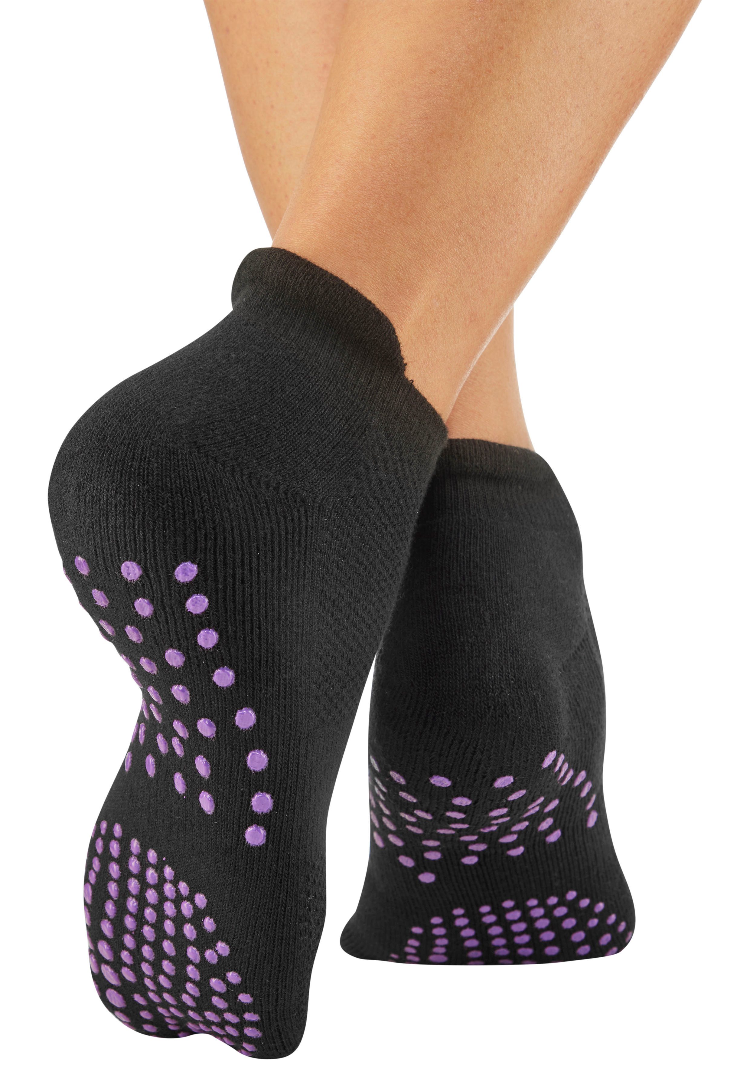Lavana ABS-sokken met gekleurde nopjes (set, 3 paar)