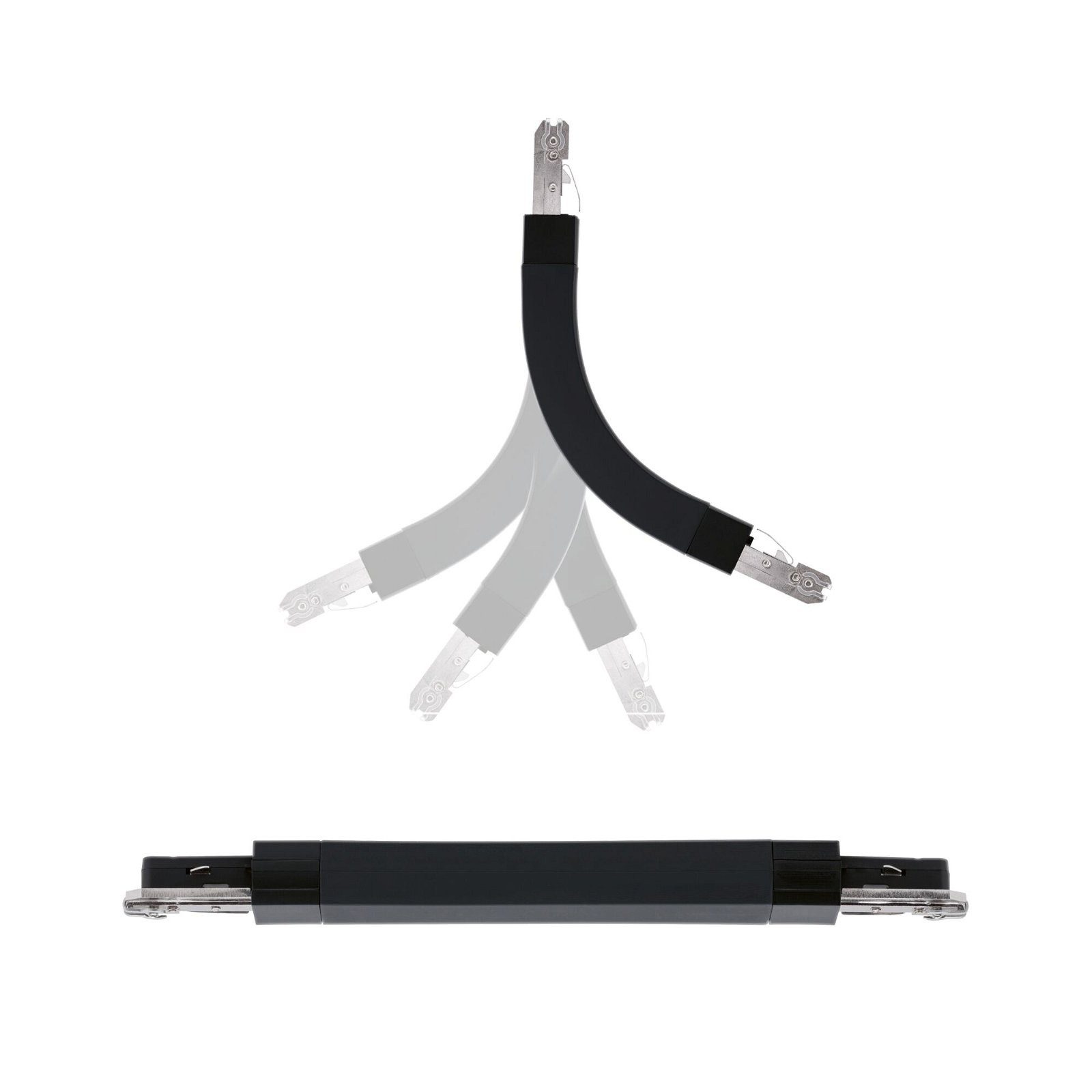 Paulmann Railsysteem-connectoren URail Verbinder Flex II 227x18mm max. 1.000W Chroom mat max. 1000W (1-delig)