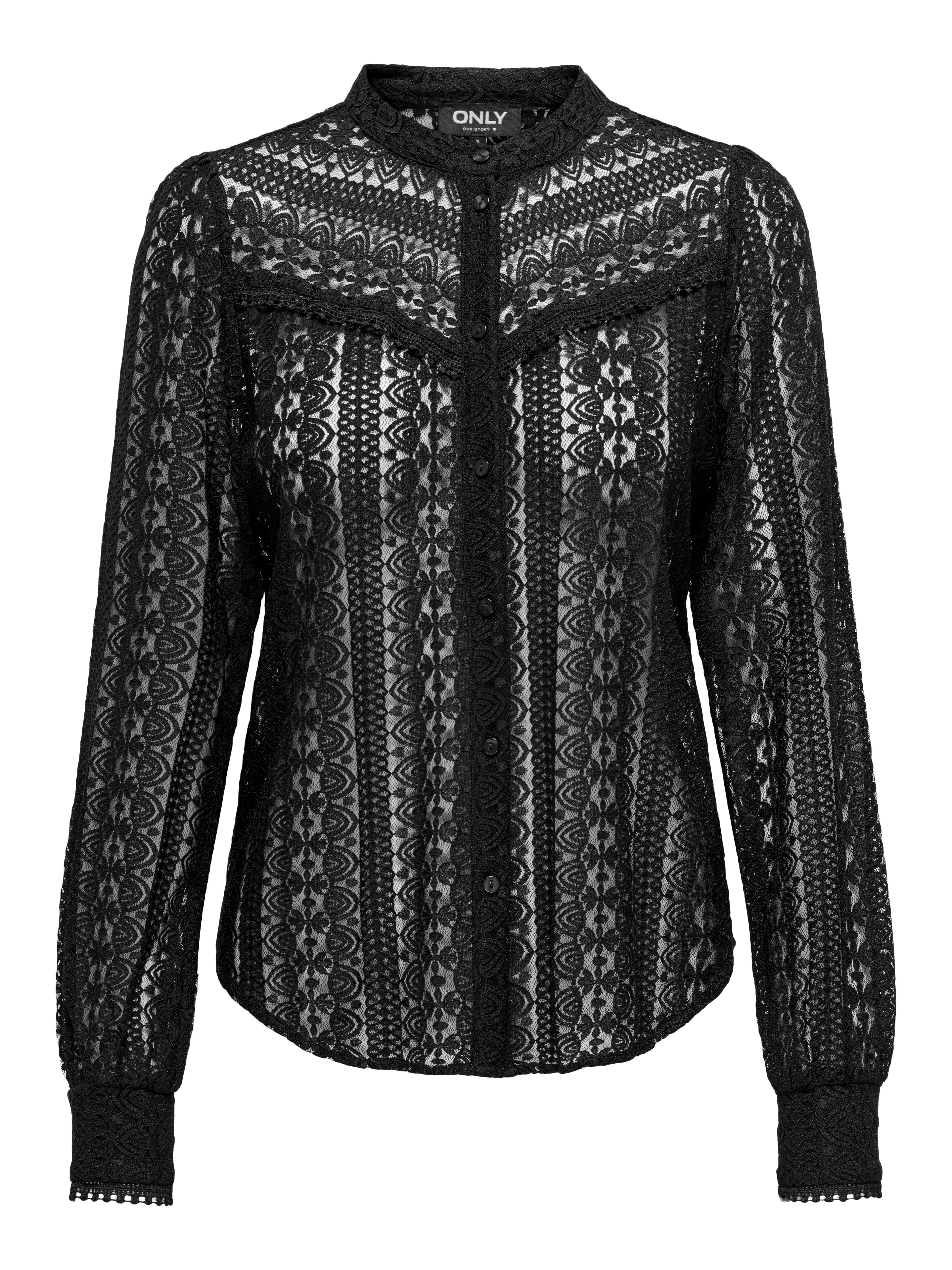 Only Kanten blouse ONLREBA LACE L/S SHIRT WVN NOOS