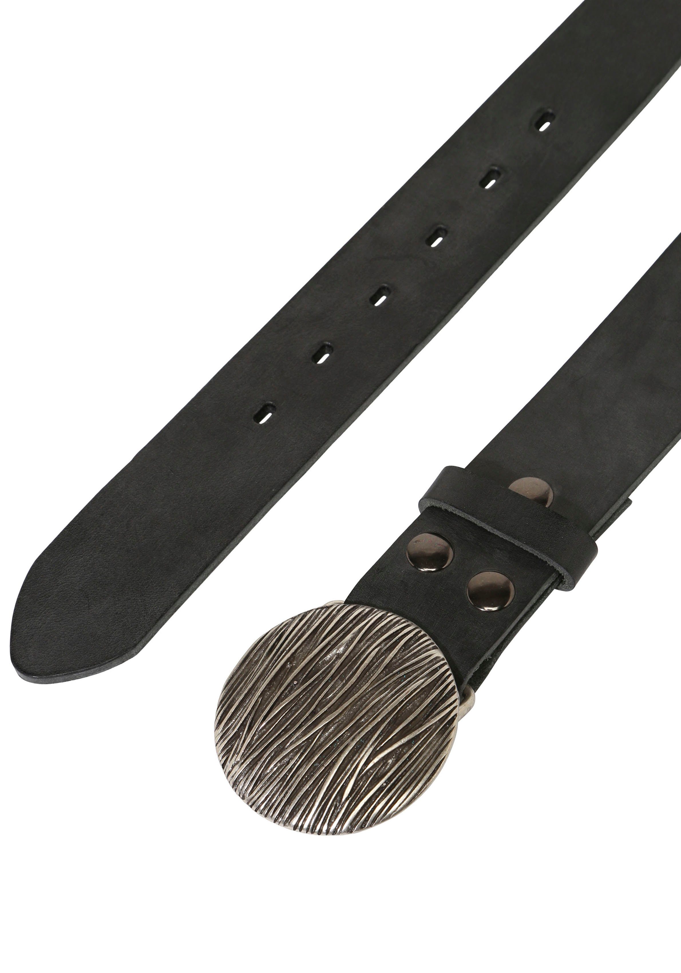 RETTUNGSRING by showroom 019° Leren riem met verwisselbare sluiting "zeewier rond"