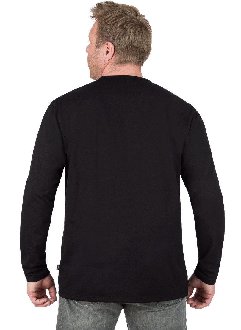 Trigema Longsleeve TRIGEMA shirt met lange mouwen en knoopsluiting (1-delig)