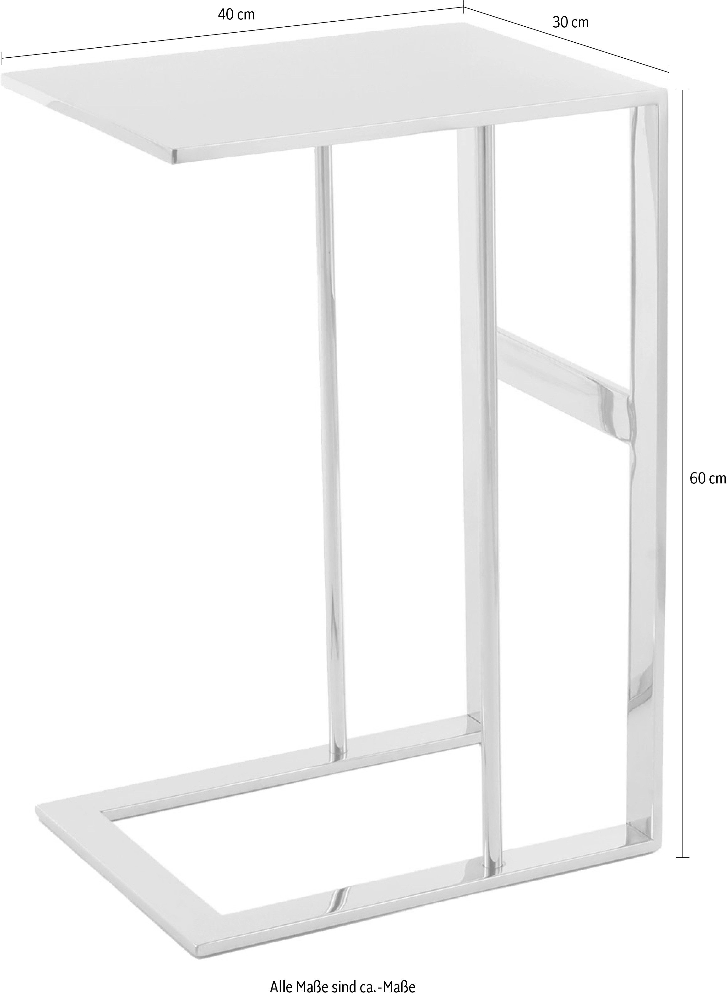 Kayoom Bijzettafel Sten 125, minimalistisch ontwerp, gemaakt van 100% RVS (1 stuk)
