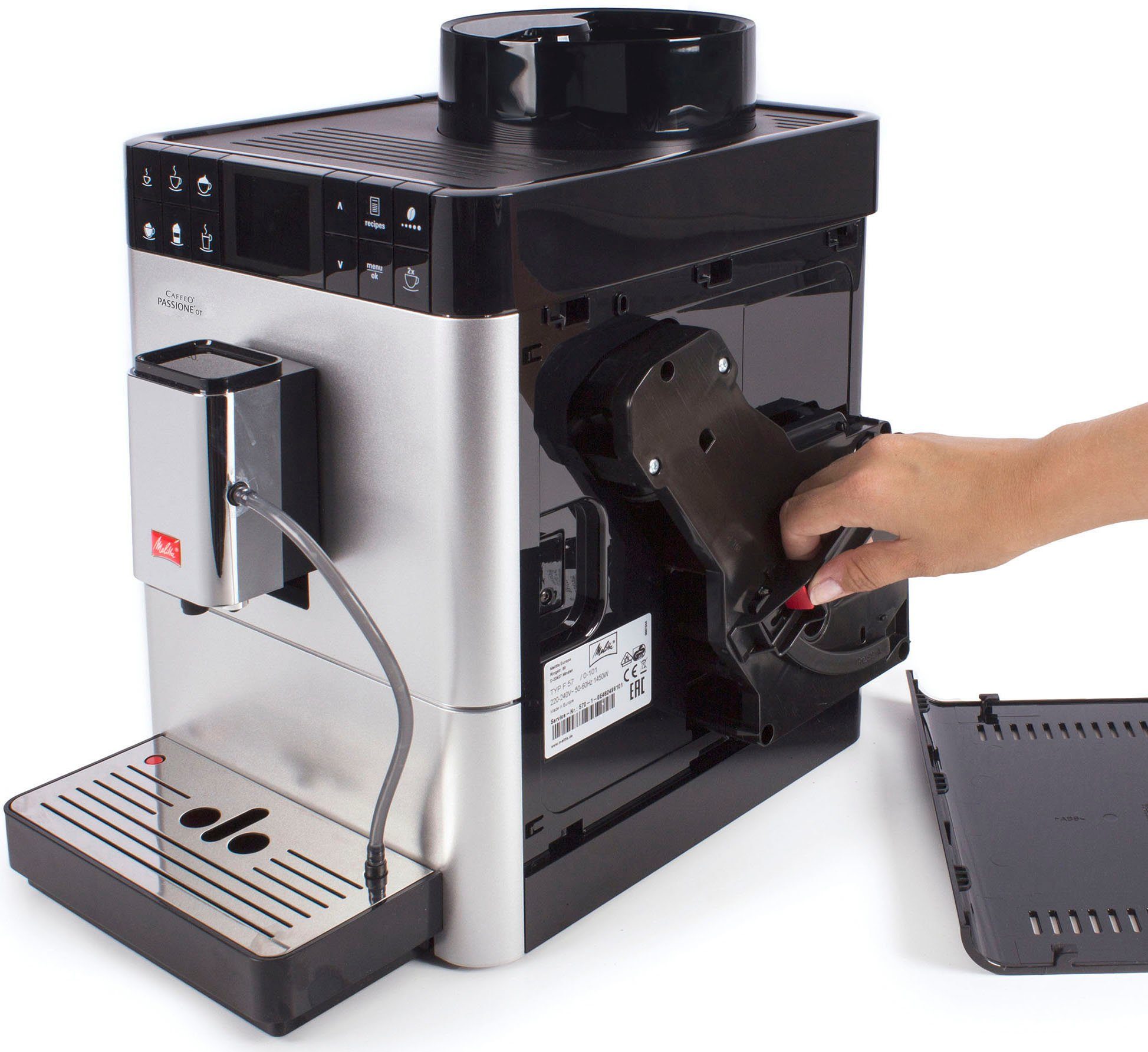 Melitta Volautomatisch koffiezetapparaat Passione® One Touch F53/1-101, zilverkleur, One-touch-functie , per kopje precies de juiste hoeveelheid versgemalen bonen
