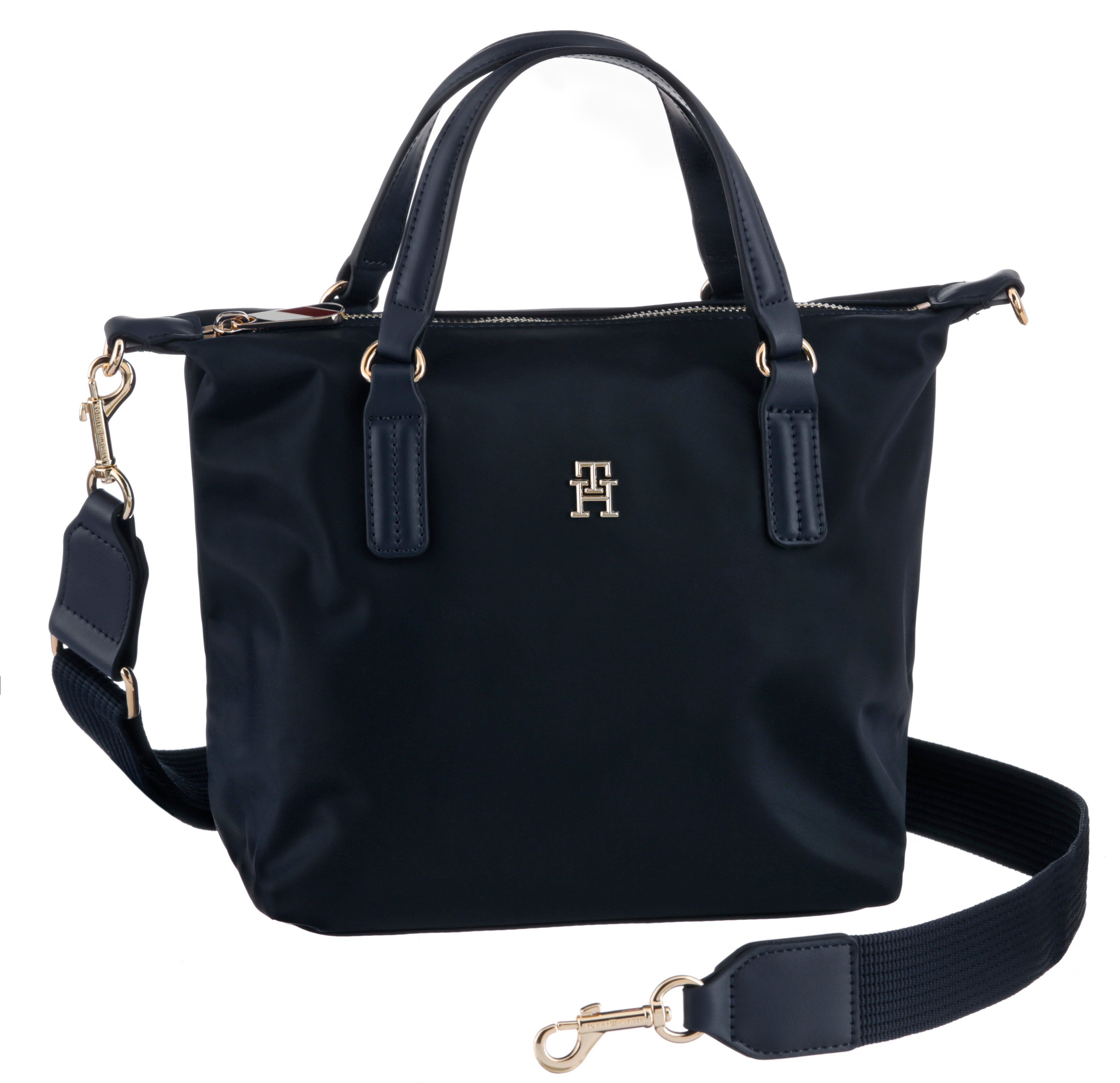 Tommy Hilfiger Tas POPPY NEW SMALL TOTE met merkembleem aan de voorkant