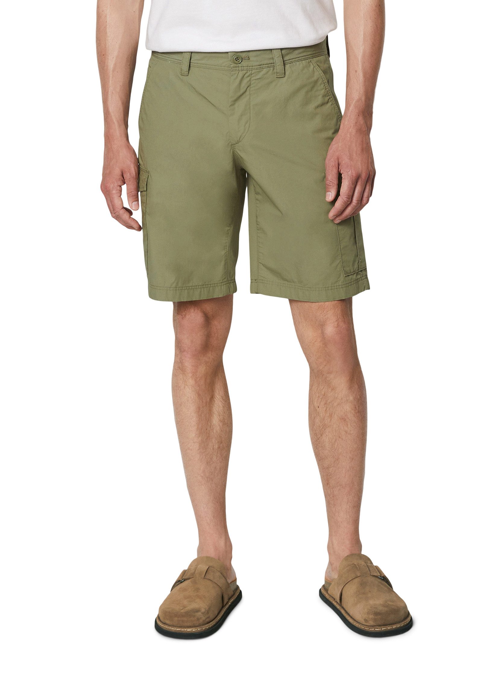 Marc O'Polo Cargoshort RESO Cargo Gewassen look heren korte broeken maat 33 groen