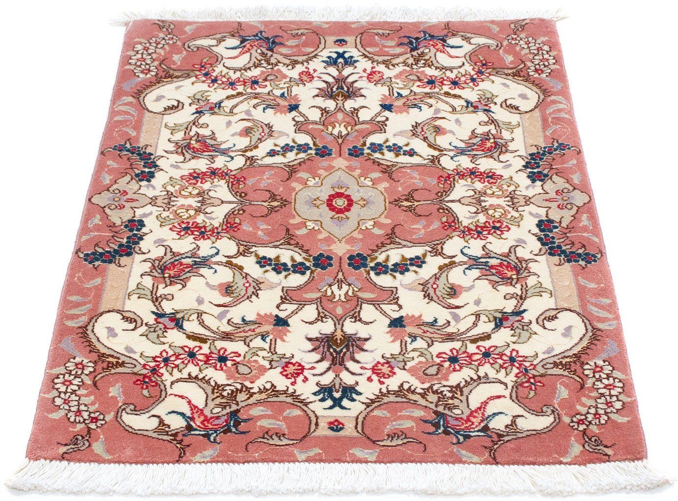 morgenland Wollen kleed Täbriz - 50 Raj bloemmotief beige 90x 60 cm Handgeknoopt