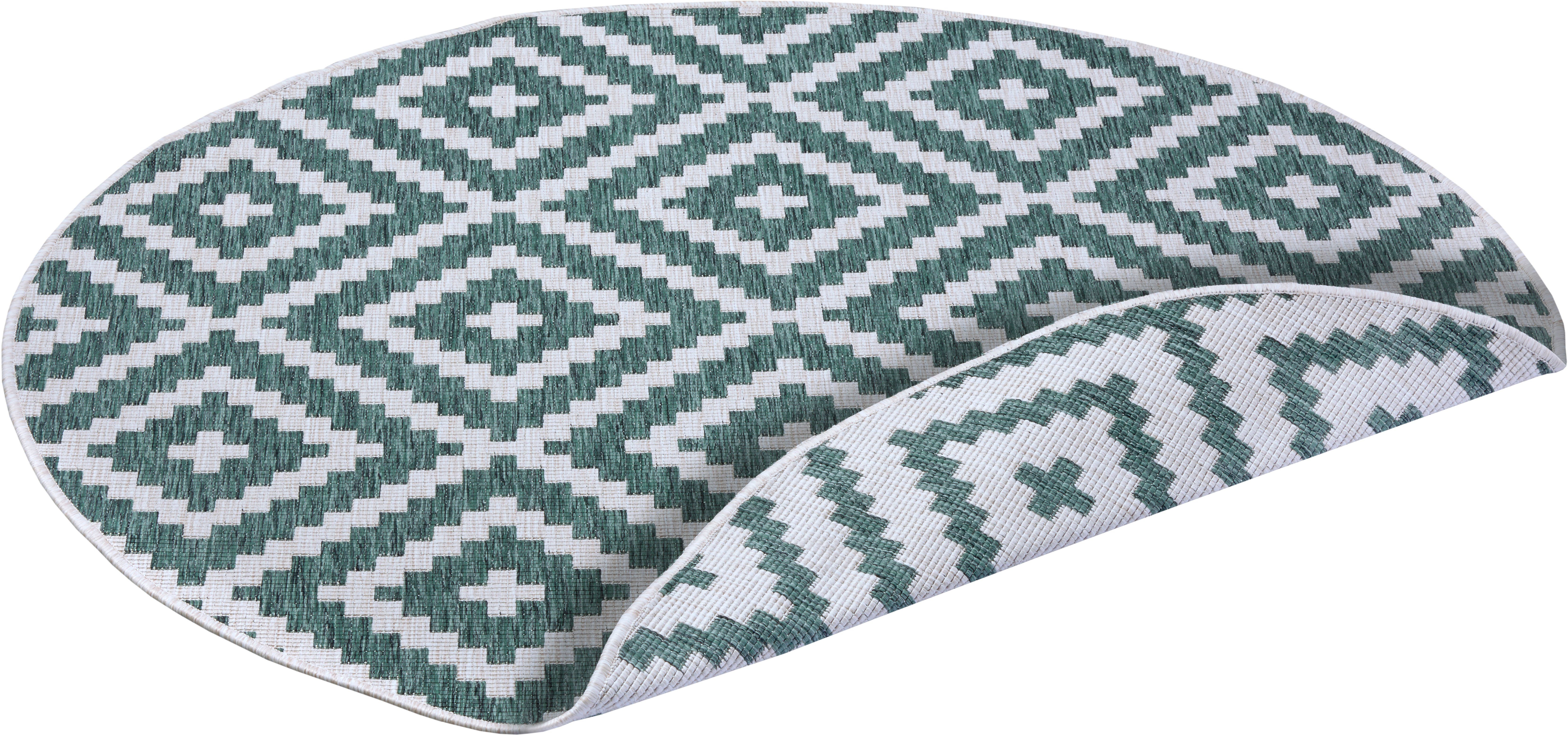 my home Vloerkleed Ronda tweezijdig te gebruiken kleed Sisal-look, platweefsel, in- en outdoor, geometrisch boho design