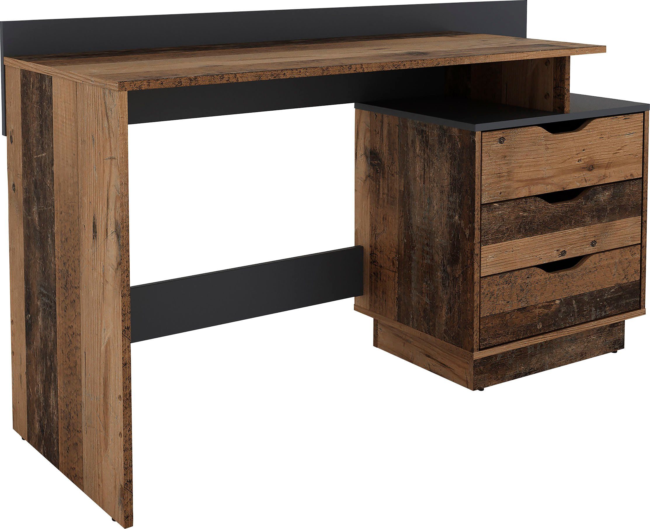 byLIVING Bureau Bern, modern pc-bureau met veel bergruimte, breedte 138 cm, rechts of links te monteren