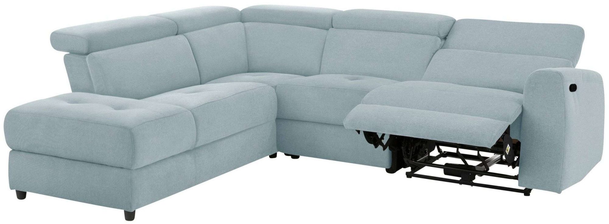 Home affaire Hoekbank Sentrano, L-vorm, 273 cm, man. of electr. relaxfunctie en usb/kopverstelling