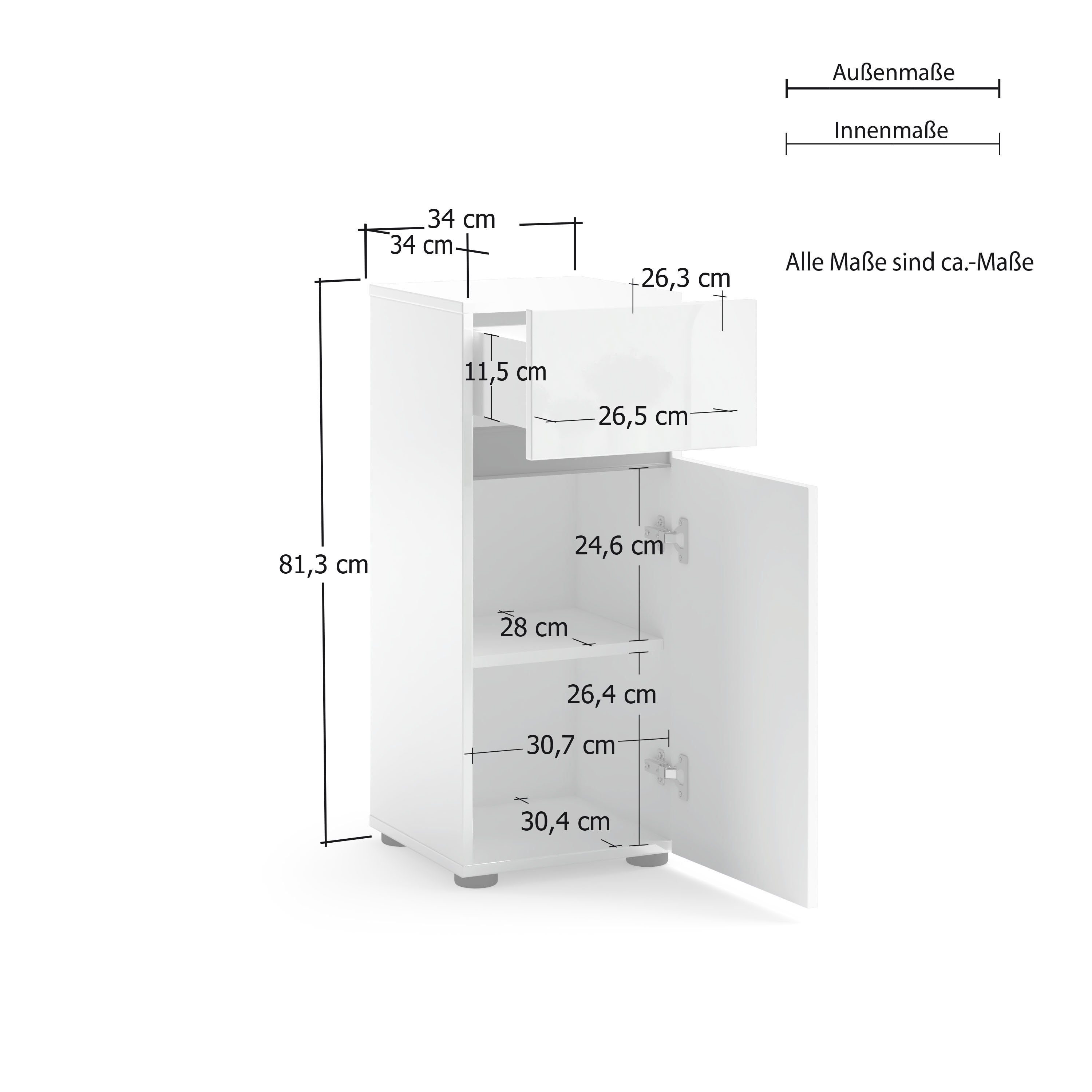 INOSIGN Bergkast Mister Breedte 34 cm