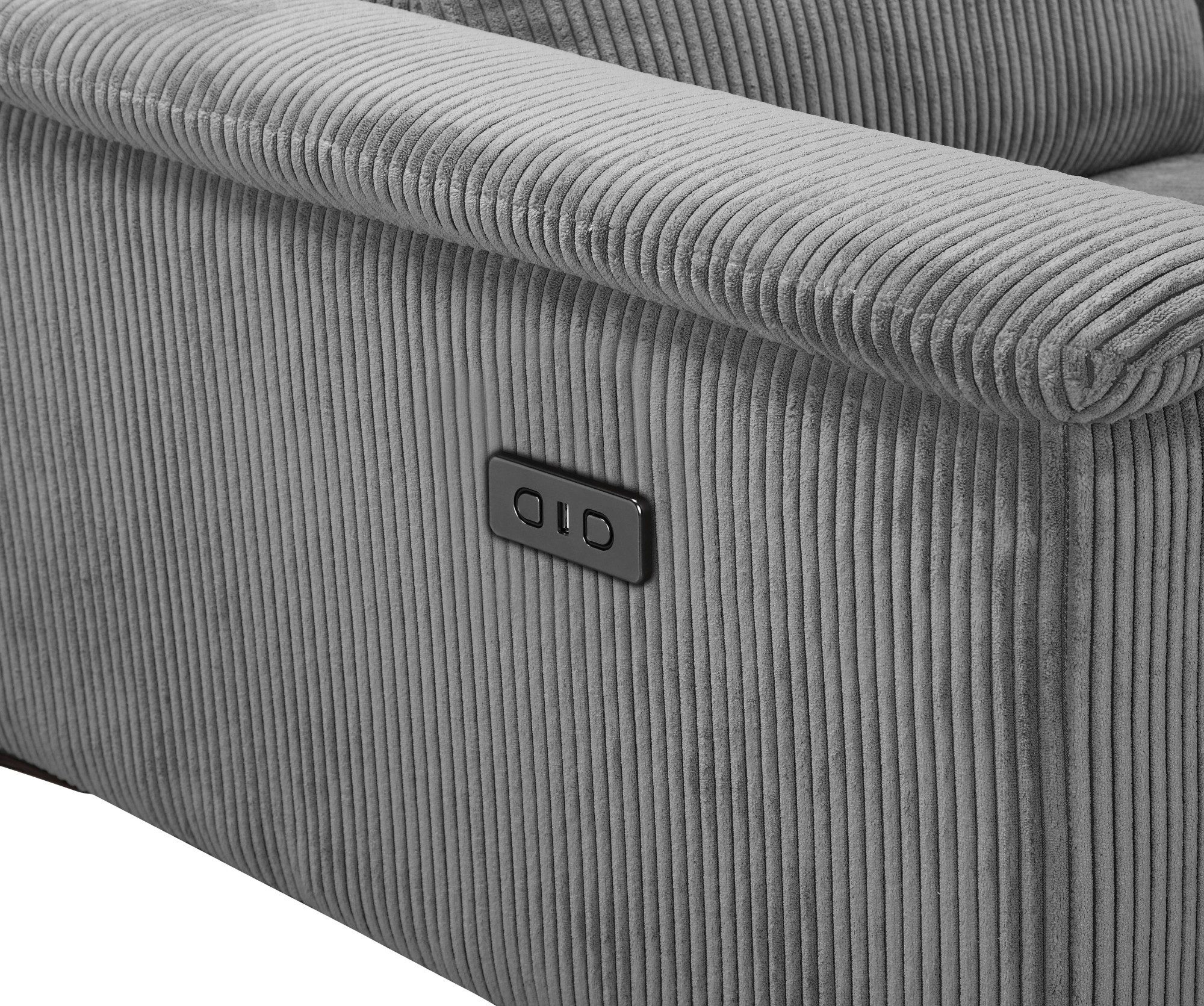 Places of Style 2-zitsbank Lund in Cord, met handmatige of elektrische