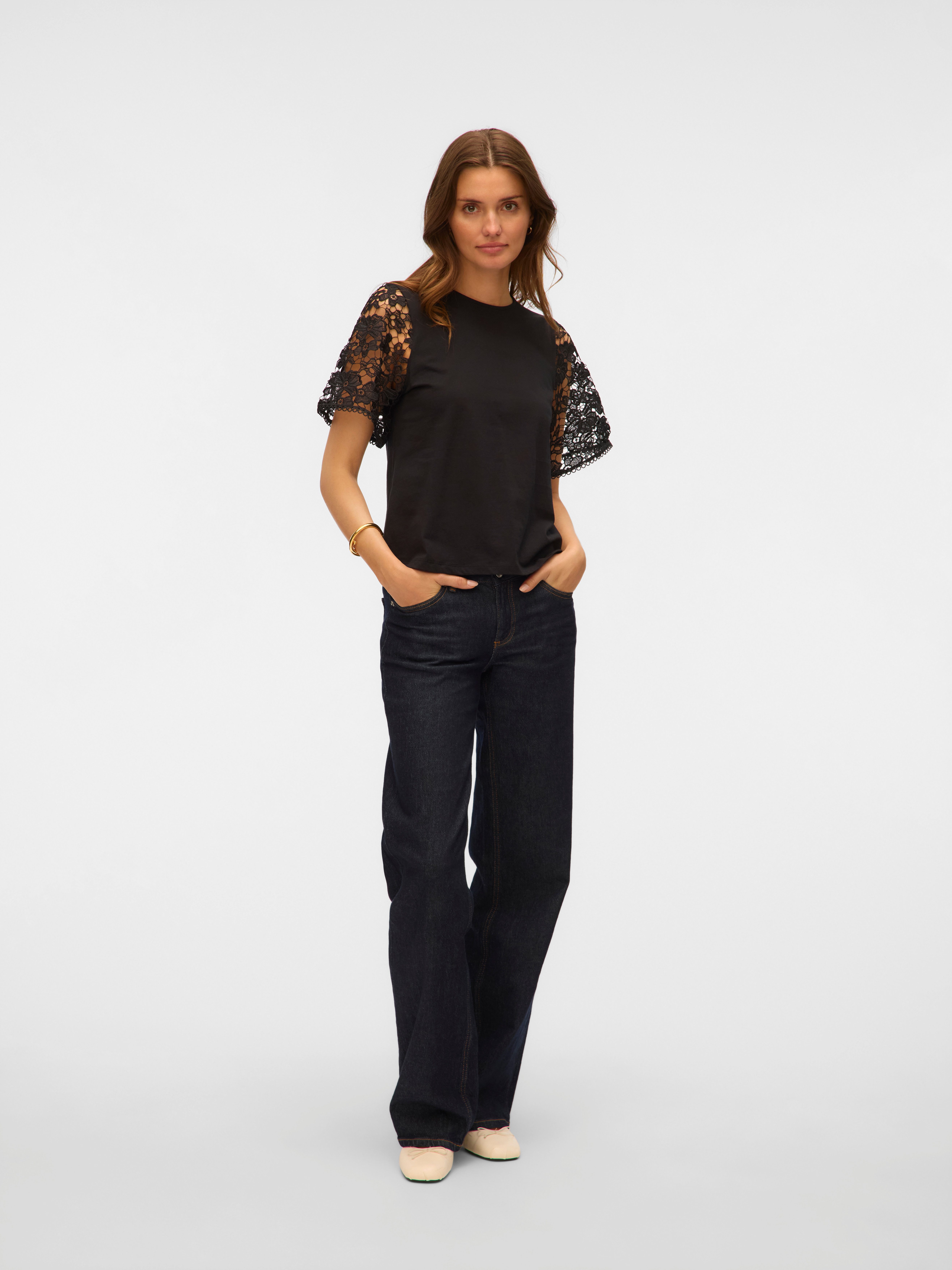 Vero Moda Shirt met korte mouwen VMPANNA 2/4 TOP JRS