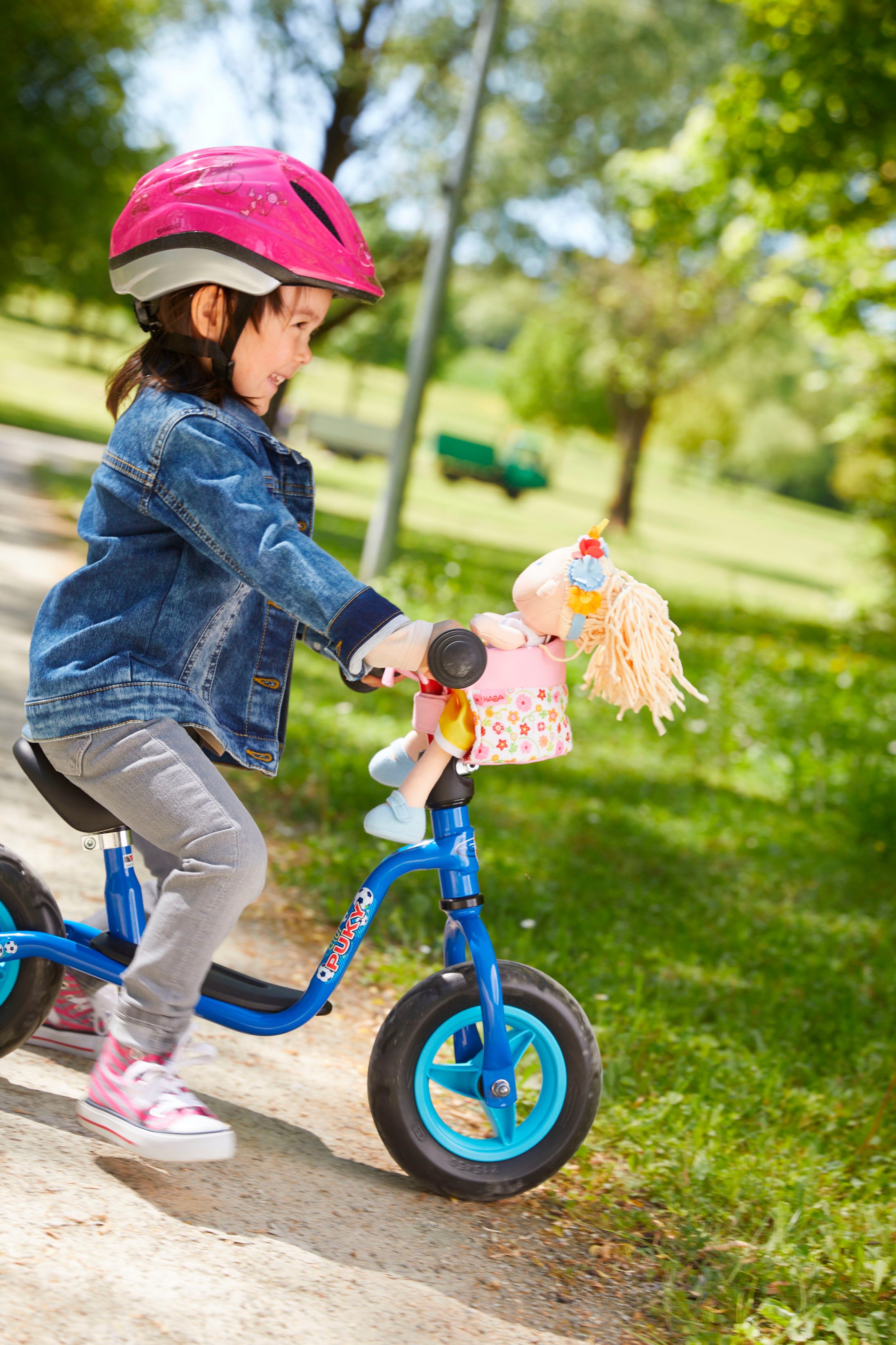 Haba Poppen fietsstoeltje Bloemenweide