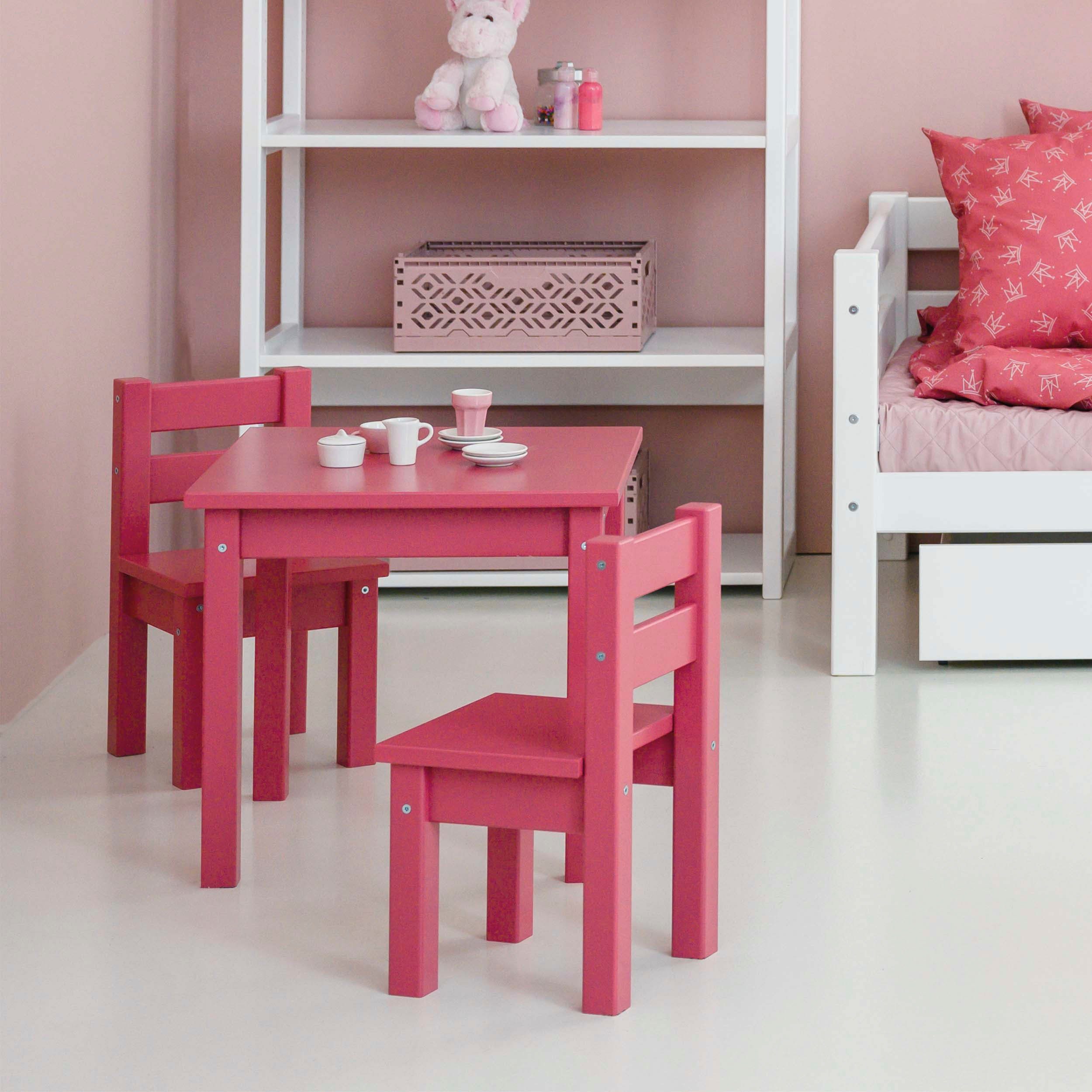 Hoppekids Kinderzithoek MADS kinderzithoek in vele kleuren, met twee stoelen (set, 3-delig)