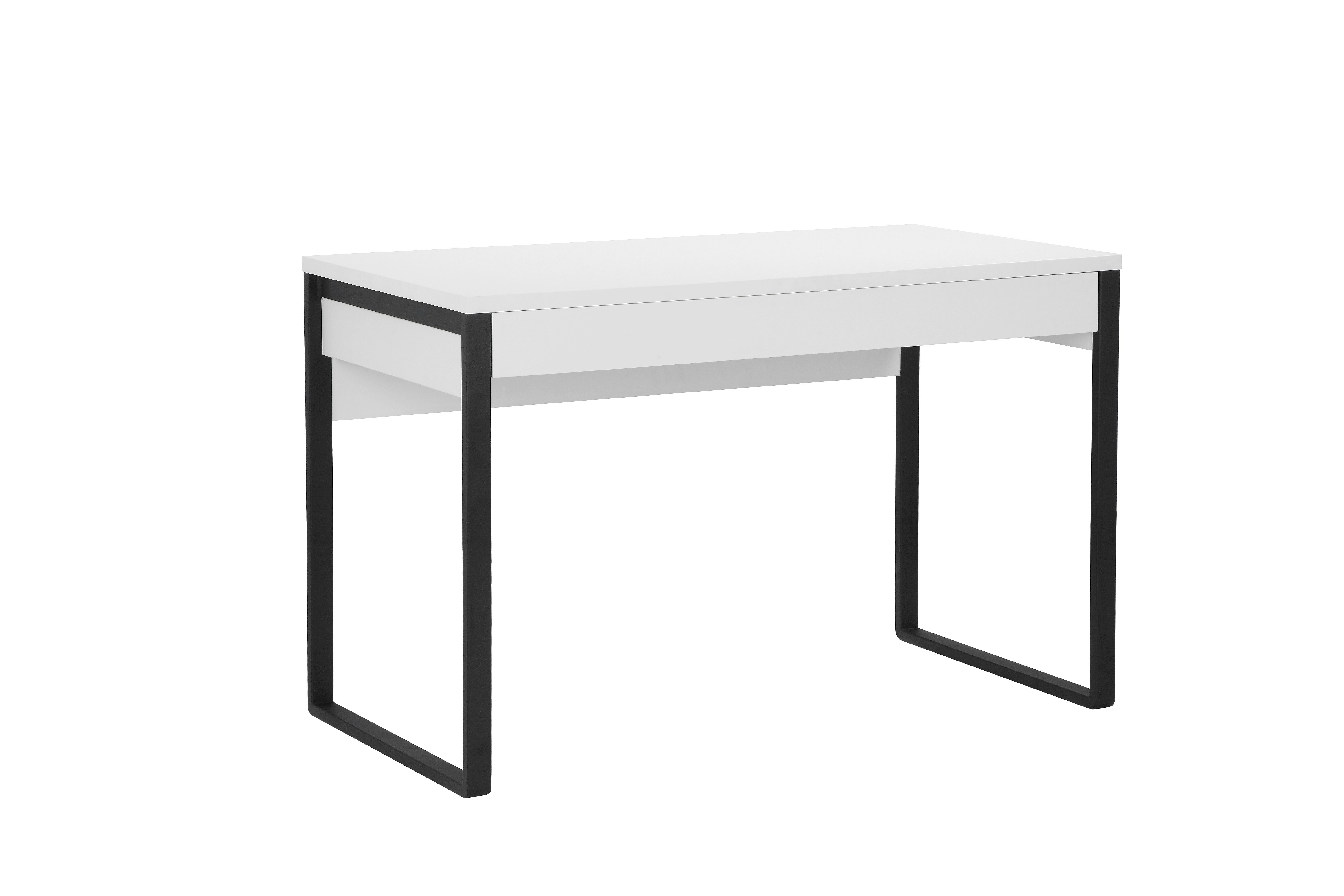 Places of Style Bureau Moid, Computertafel in modern design, Breedte 120/140/160 cm, met metalen poten & lade