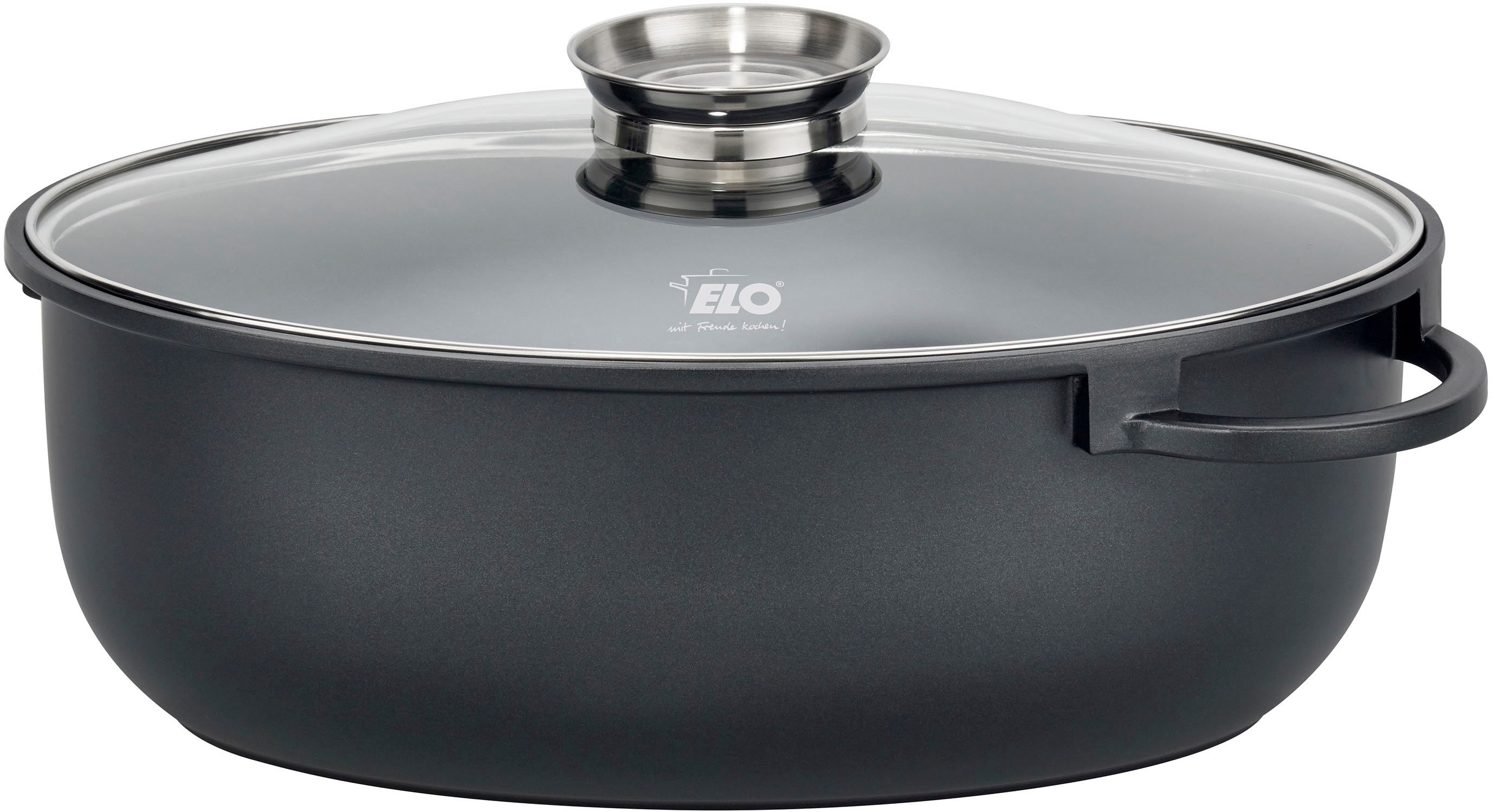 Elo Braadpan Alucast aluminium braadpan ovaal 38 cm inclusief serveertang