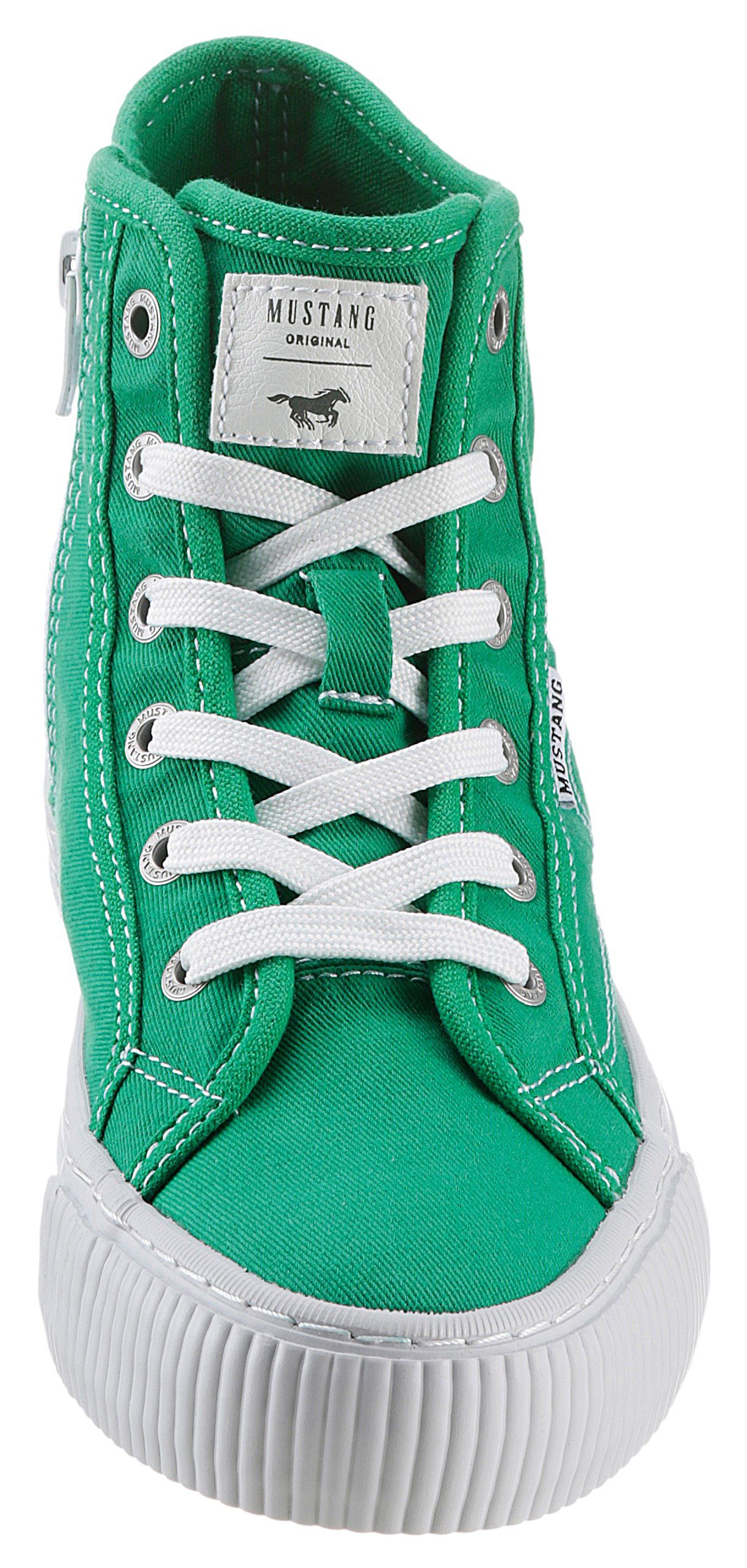 Mustang Shoes Hoge veterschoenen High-Top-Sneaker, Vrijetijdsschoen, plateau, high top-sneaker, vrijetijdsschoen met binnenrits