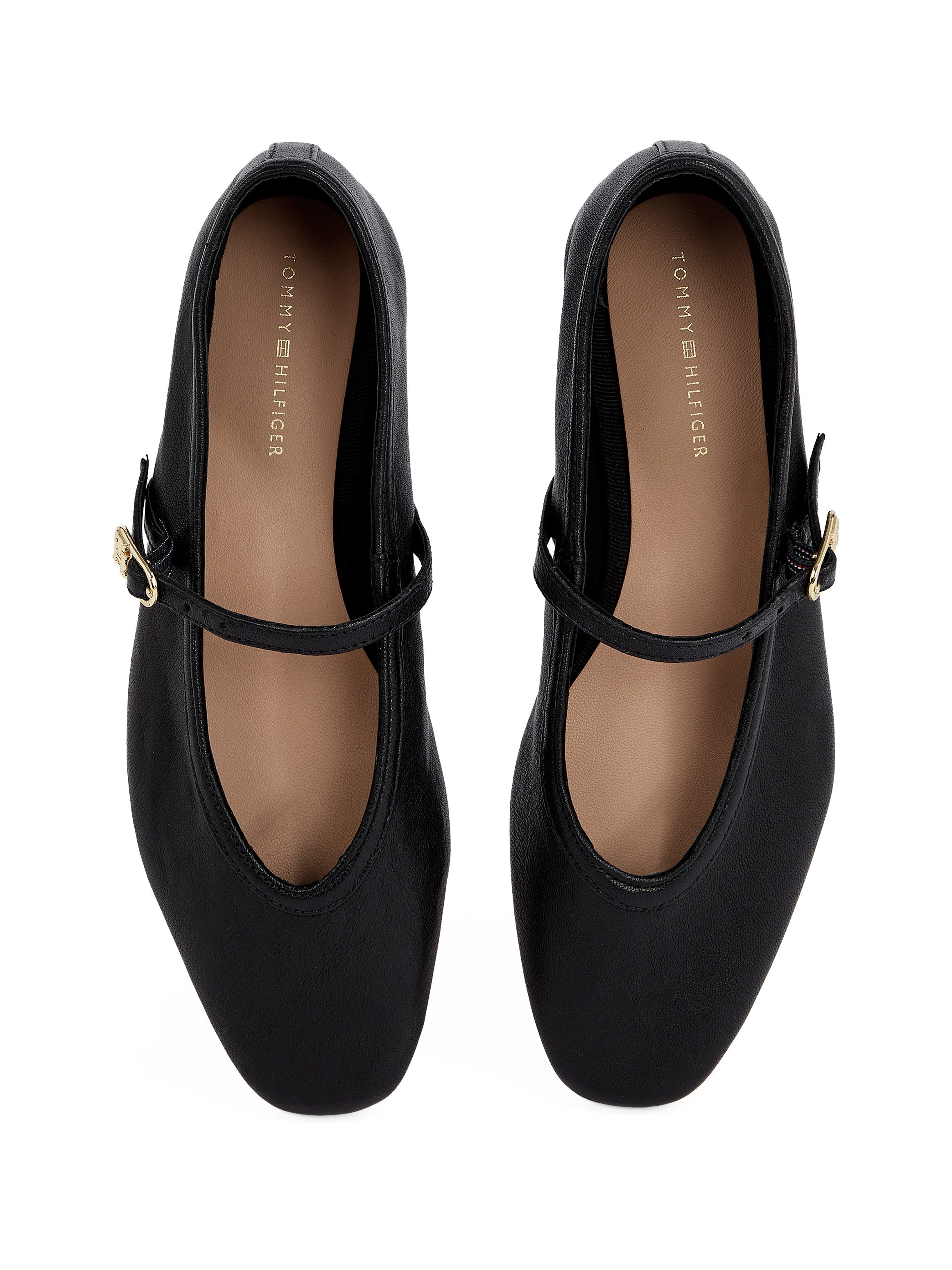 Tommy Hilfiger Ballerina's met riempje BALLERINA MARYJANE SOFT LEATHER zakelijke schoen, flats, feestmode in smalle vorm