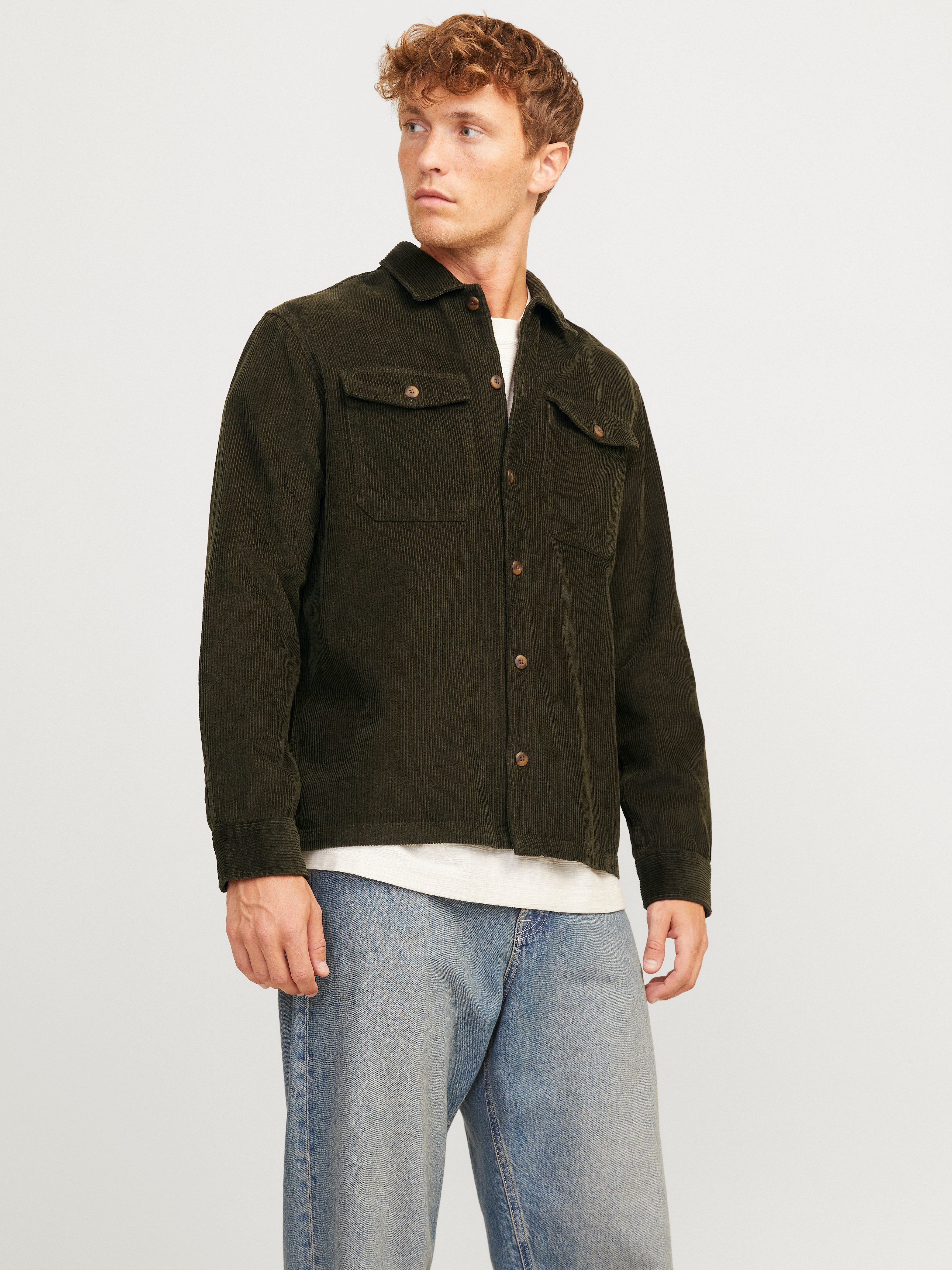 Jack & Jones Overhemd met lange mouwen JJEEDDIE CORDUROY OVERSHIRT LS SN