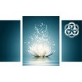 conni oberkircher´s beeld met klok lotus flower - lotus blume (set) wit