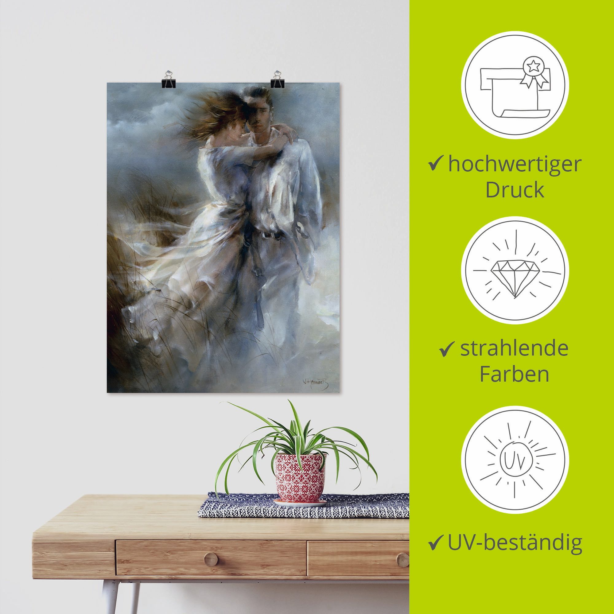 Artland Artprint Particuliere kennisgeving als artprint op linnen, poster in verschillende formaten maten