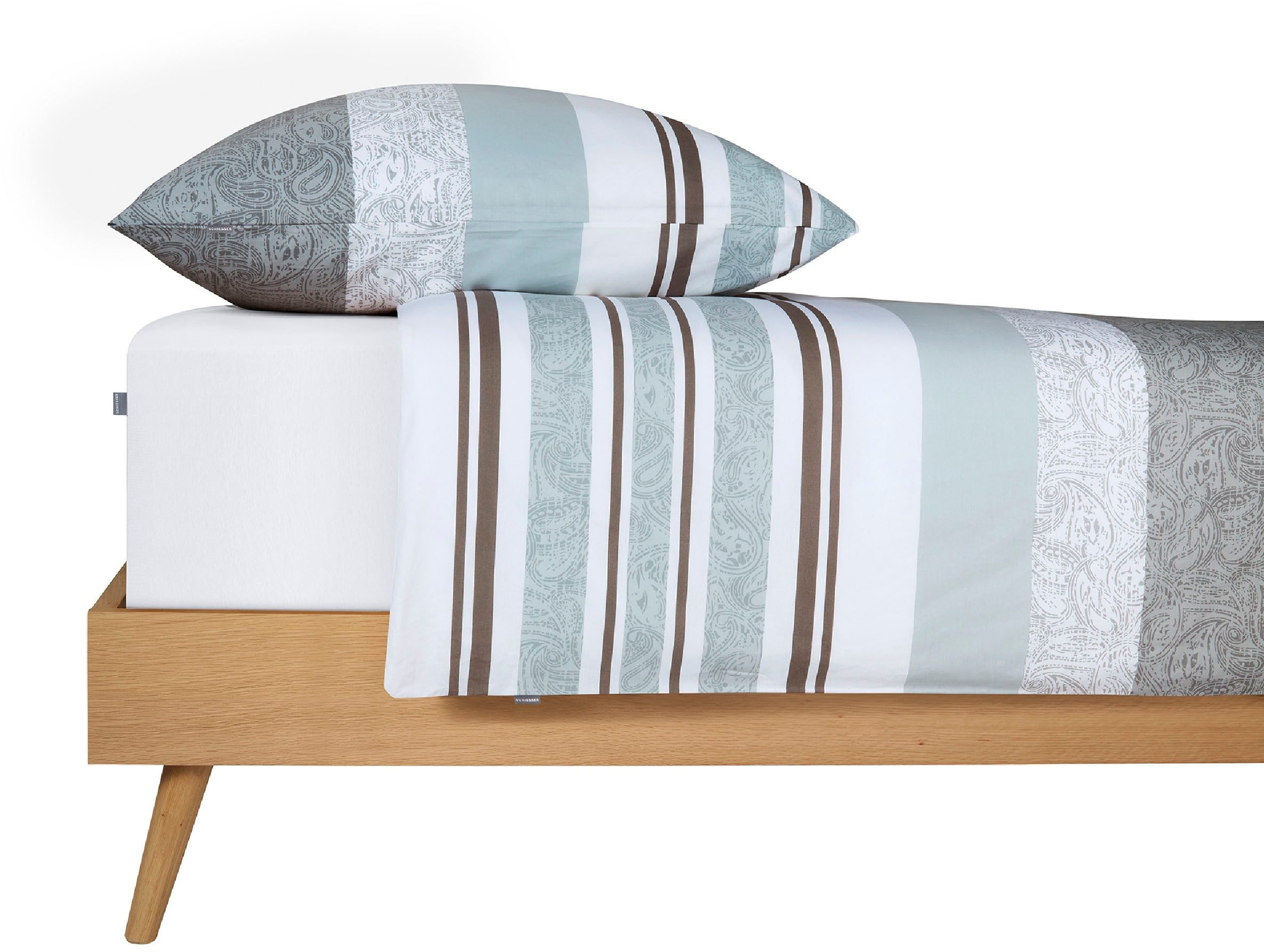 Schiesser Hoeslaken Jessi van 100% katoen voor matrassen tot 22 cm hoogte, made in green by oeko-tex® (1 stuk)