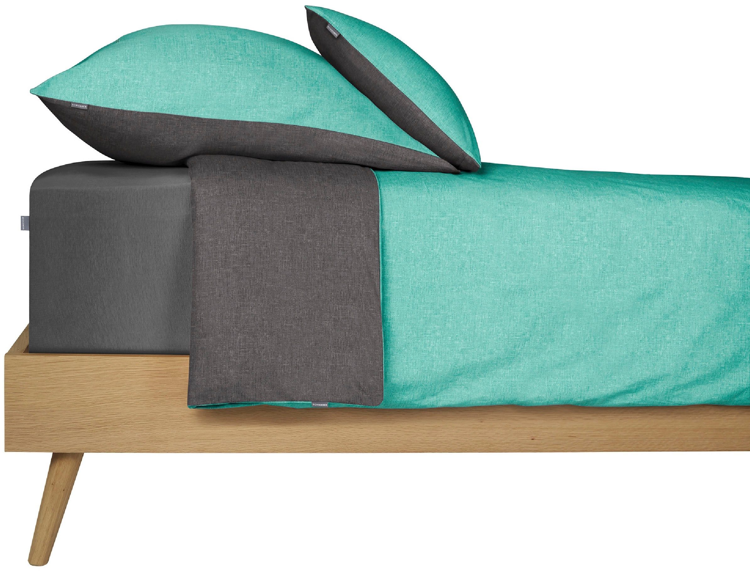 Schiesser Hoeslaken Jessi van 100% katoen voor matrassen tot 22 cm hoogte, made in green by oeko-tex® (1 stuk)
