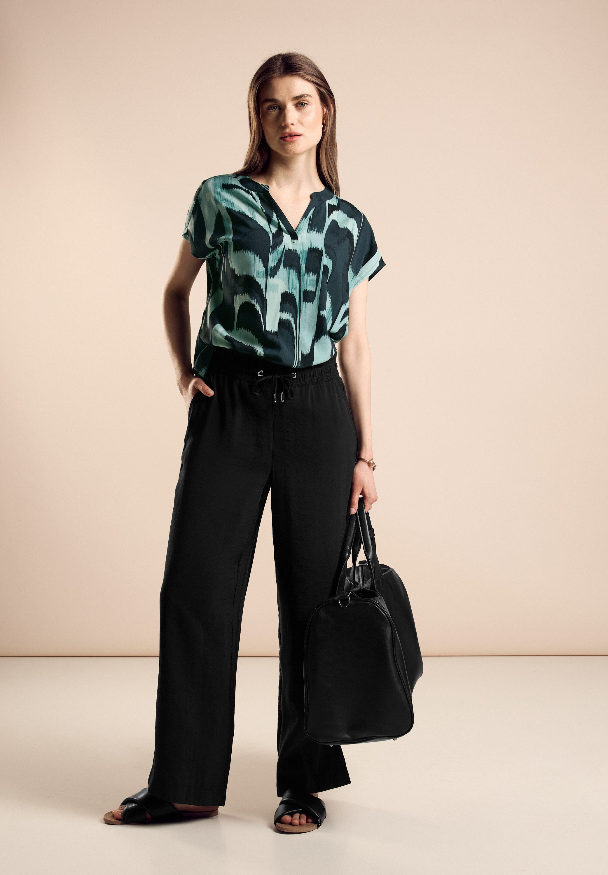 STREET ONE Gedessineerde blouse met grafisch patroon