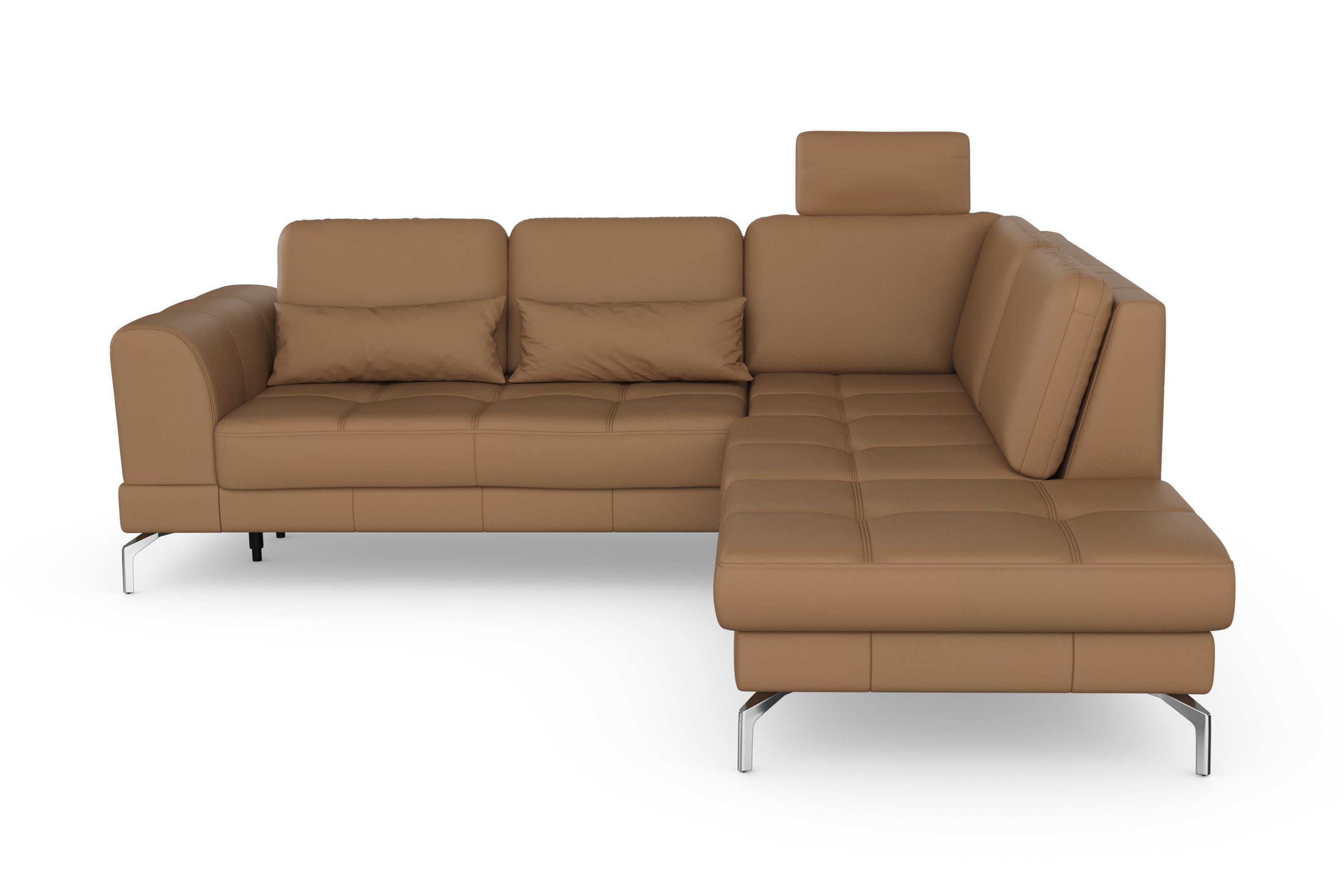 sit&more Hoekbank Bendigo L-vorm inclusief zitdiepteverstelling, bodemvrijheid 15 cm, in 2 pootkleuren