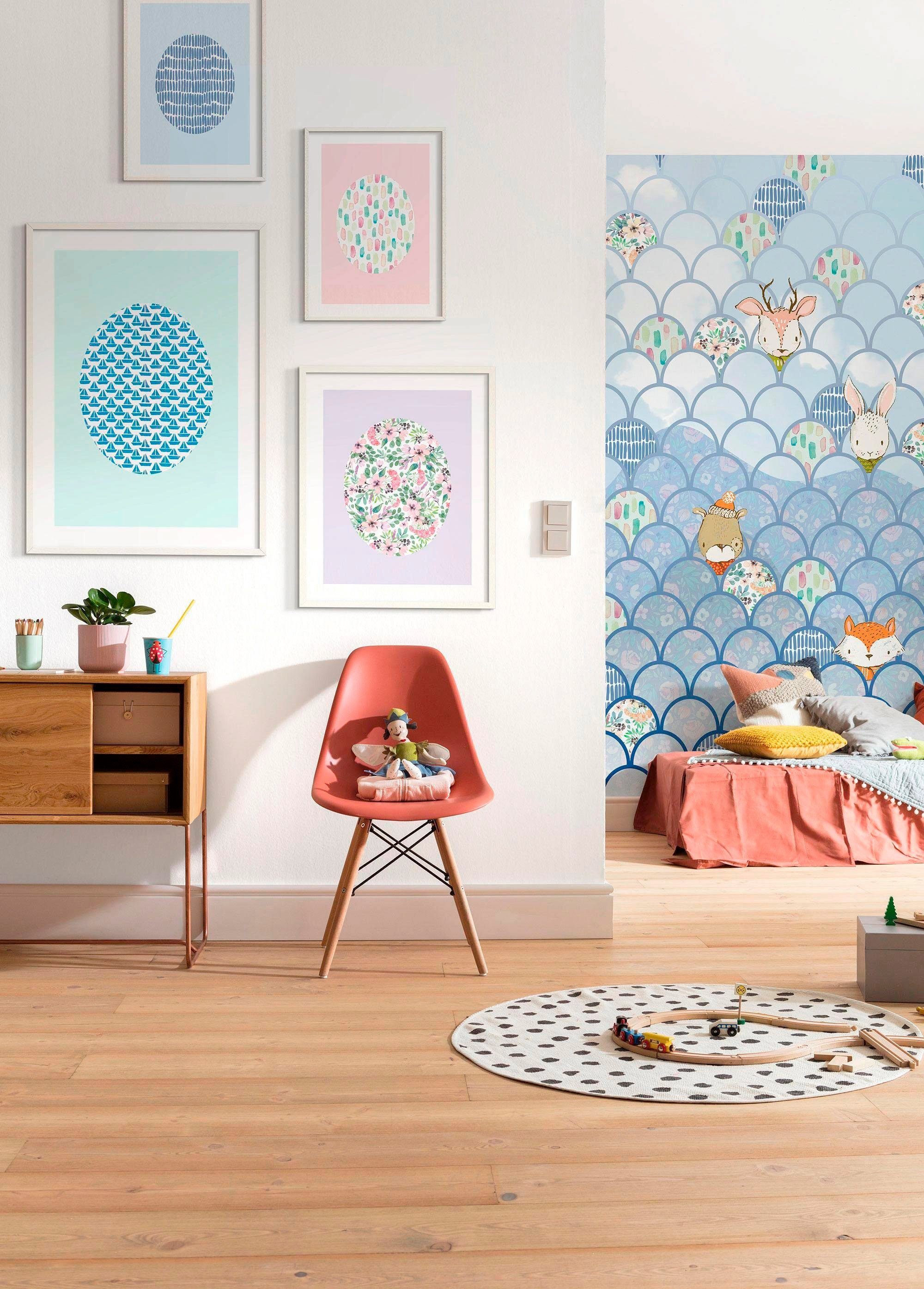 Komar Wanddecoratie Shelly Patterns Lavender Wanddecoratie - zonder lijst (1 stuk)