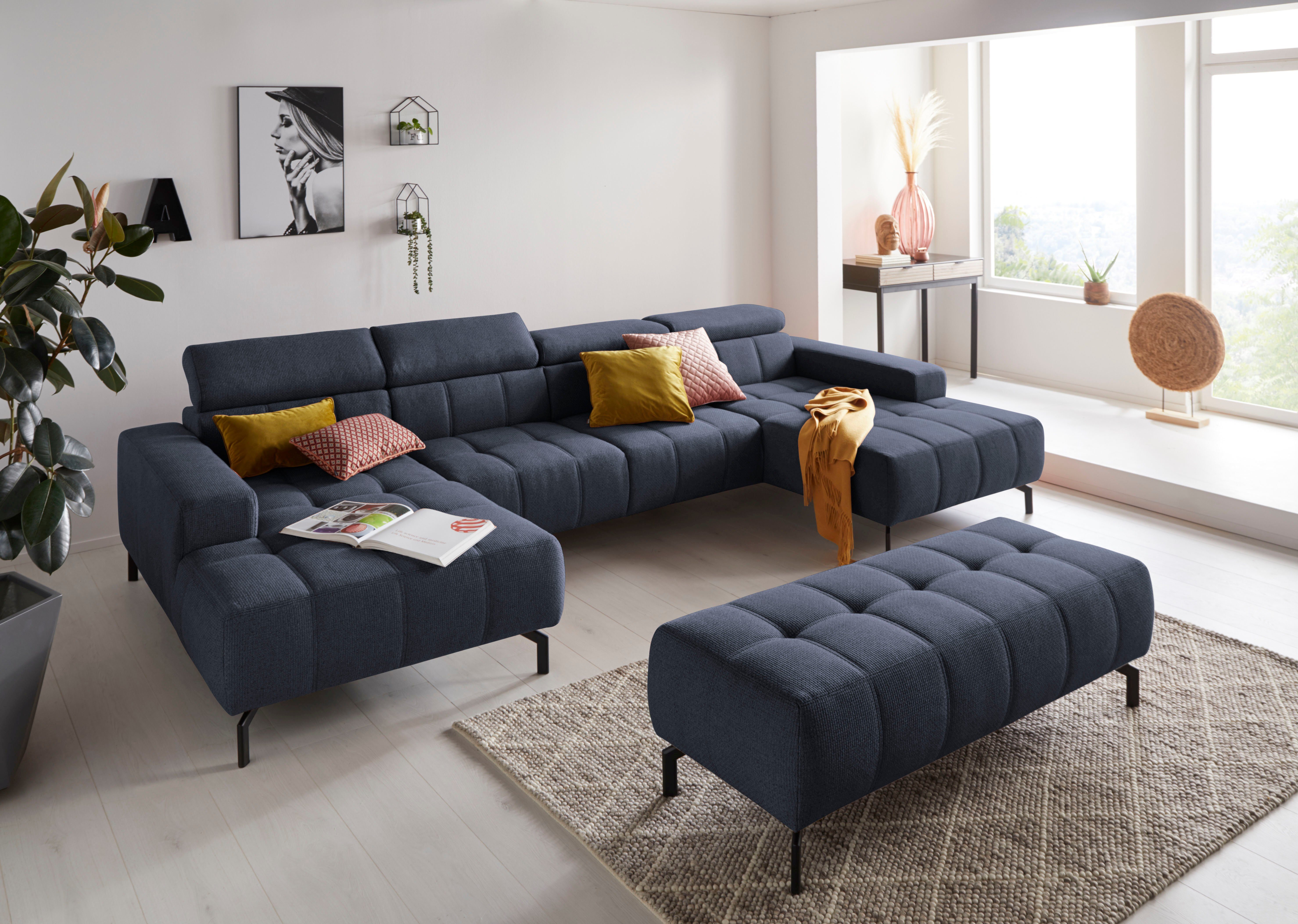 DOMO collection Zithoek Cunelli mooie zitnaden als designelement, stevige zitcomfort, U-vorm