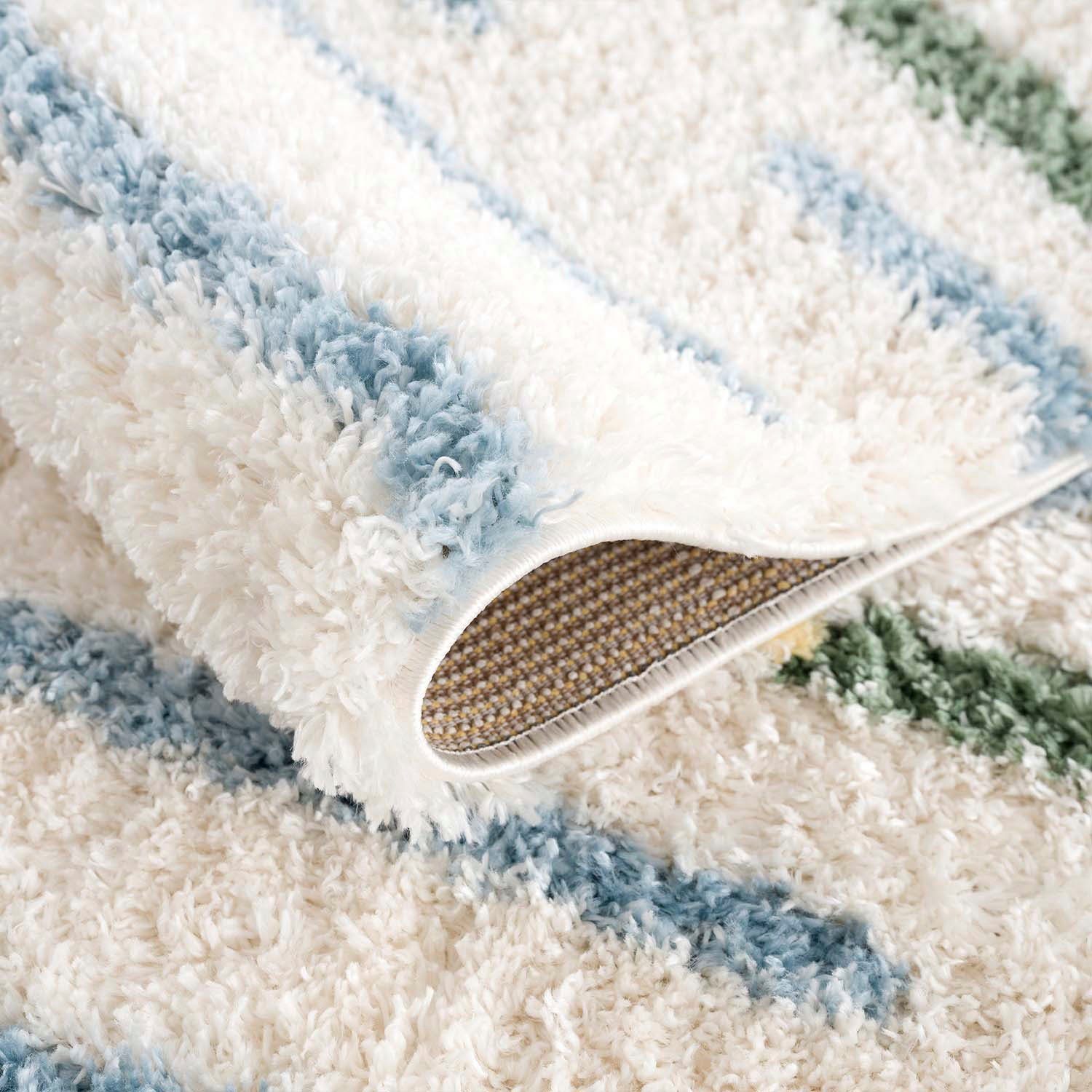 Carpet City Hoogpolig vloerkleed Pulpy 562 bijzonder zacht, strepen, woonkamer, slaapkamer, kinderkamer