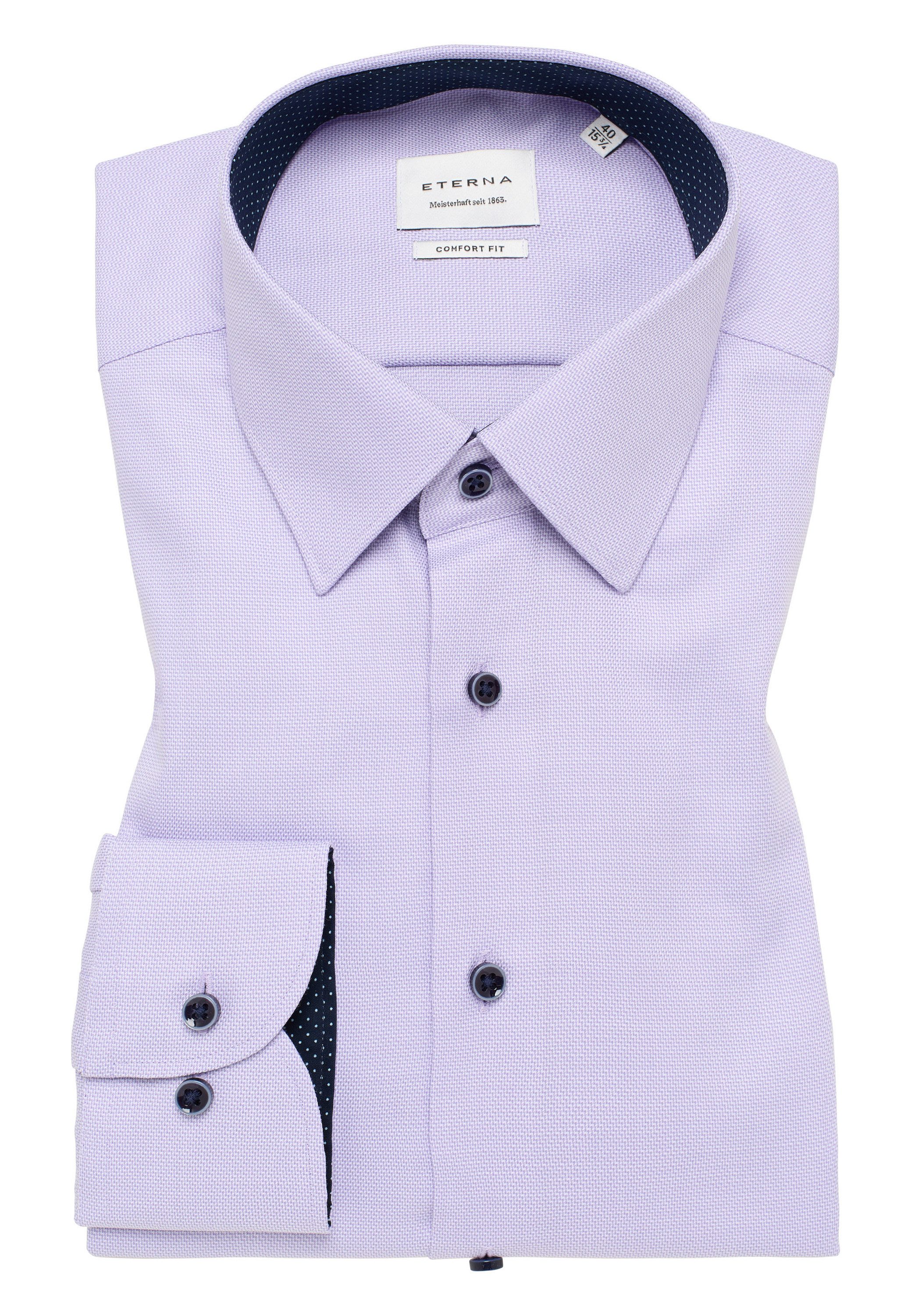Eterna Overhemd met lange mouwen Comfort fit NON IRON (strijkvrij)