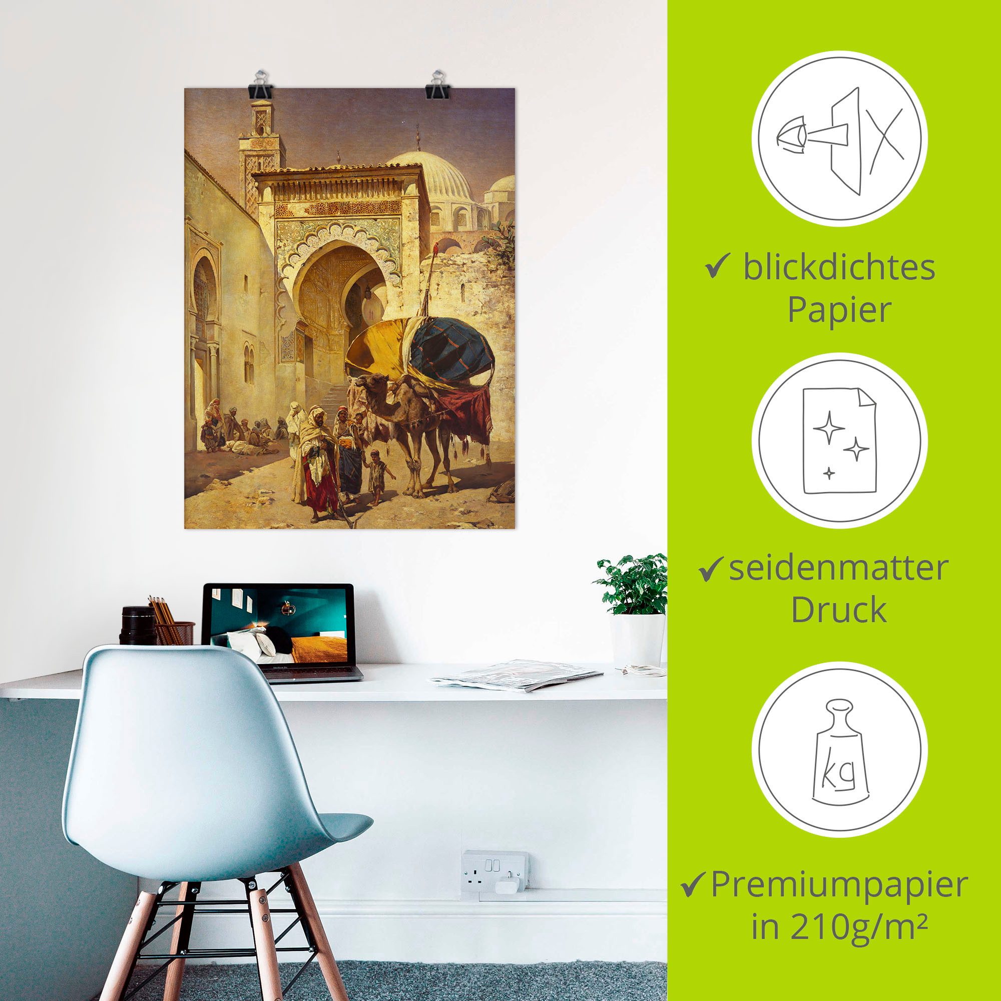 Artland Artprint Een Arabisch straattafereeltje. als artprint op linnen, poster, muursticker in verschillende maten