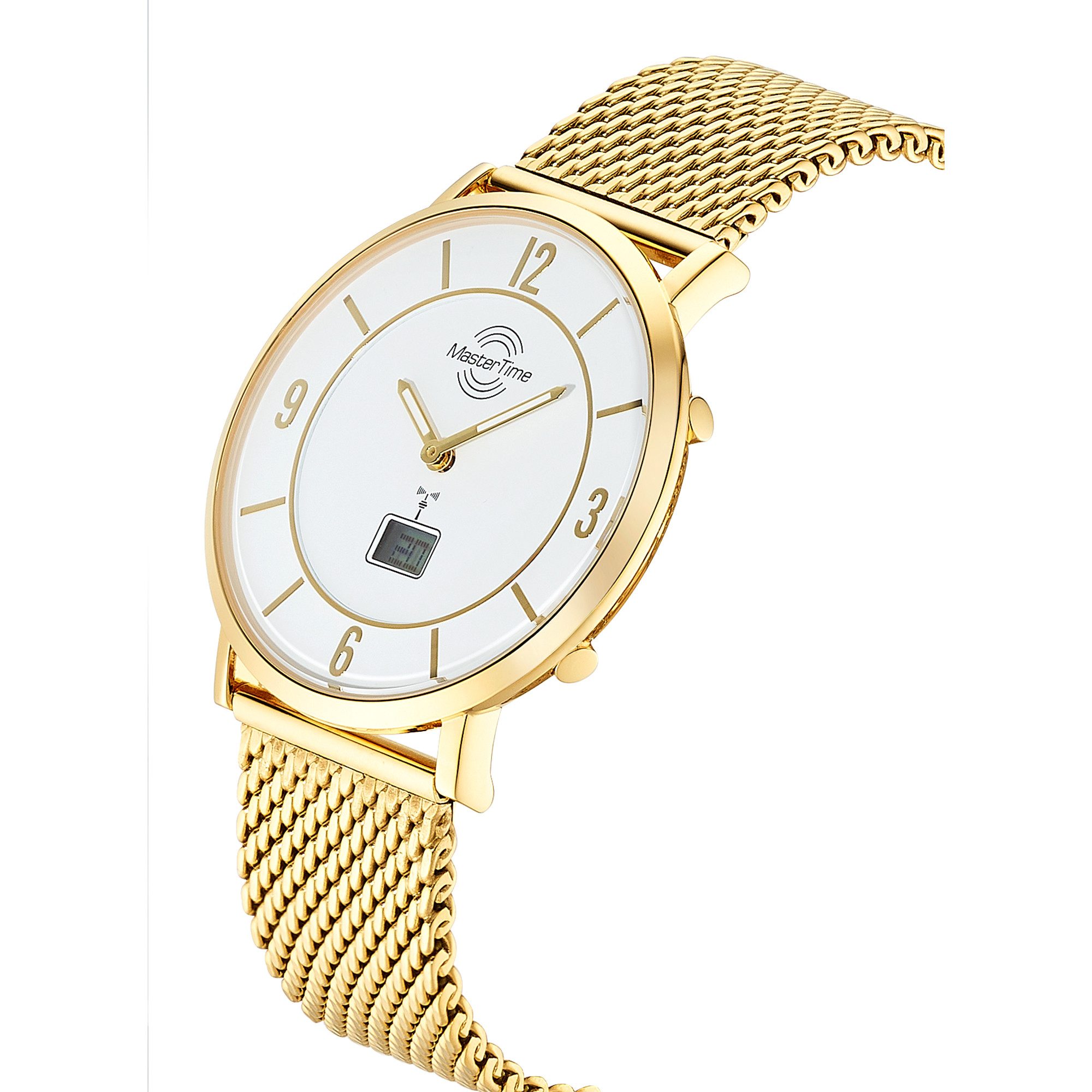 MASTER TIME Radiografisch horloge ADVANCED Quartz horloge, polshorloge, herenhorloge, roestvrijstalen band, analoog, digitaal