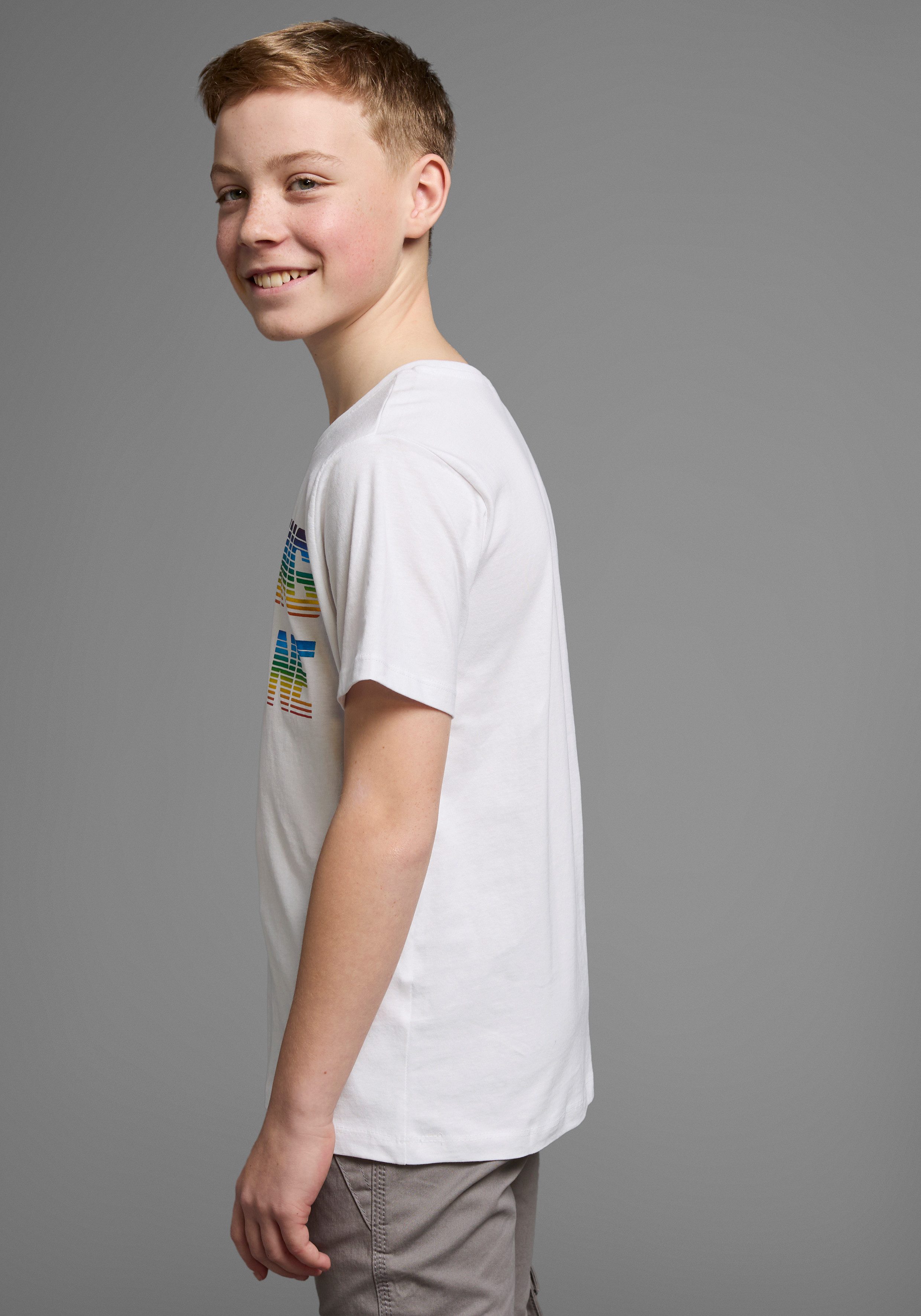 KIDSWORLD T-shirt GAMING ZONE Korte mouwen, basic pasvorm, bedrukt, ronde hals