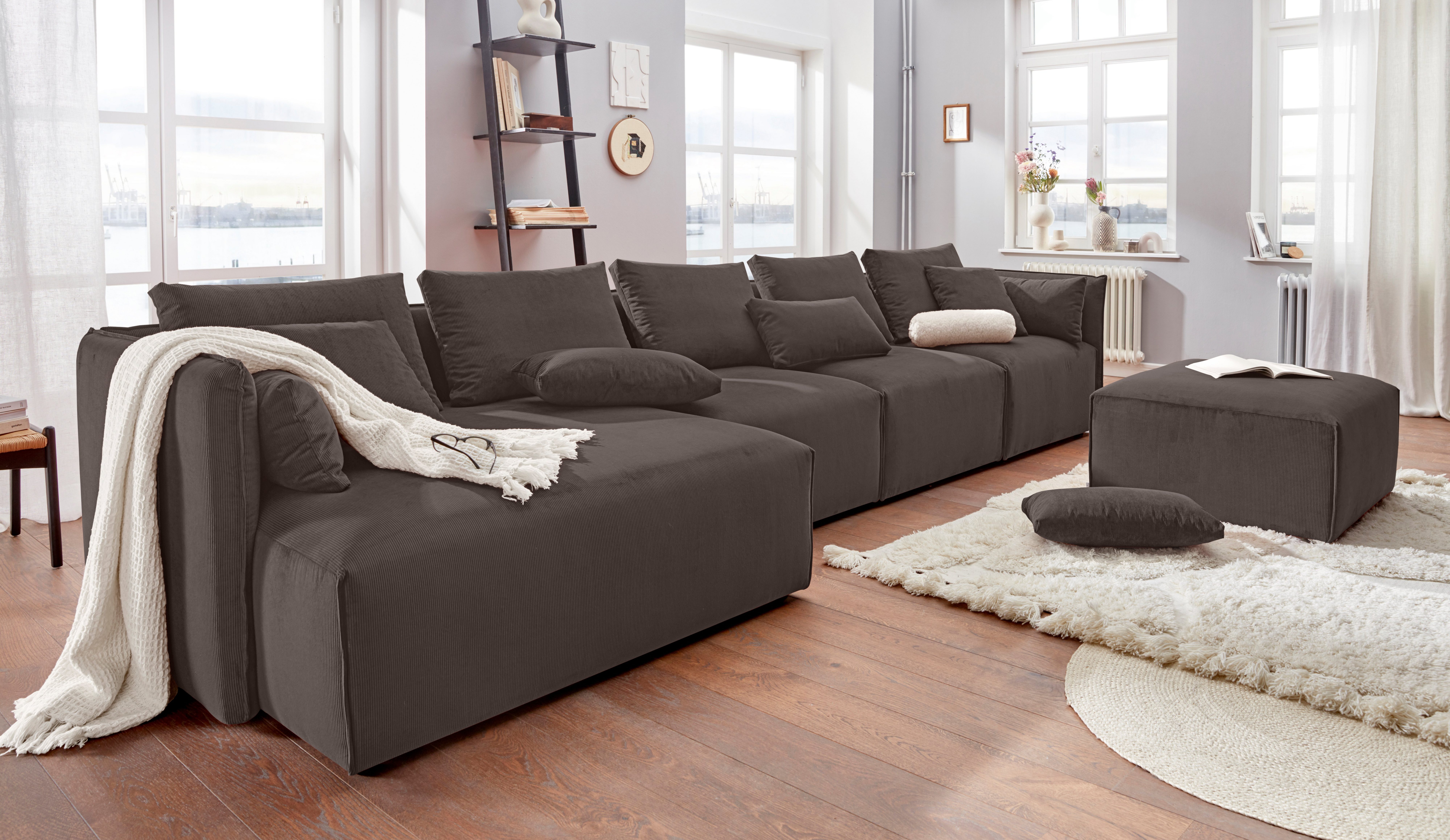 andas Ottomane Nöre korte lounge-module - zelf samenstellen, breedte 138 cm, diepte 128 cm