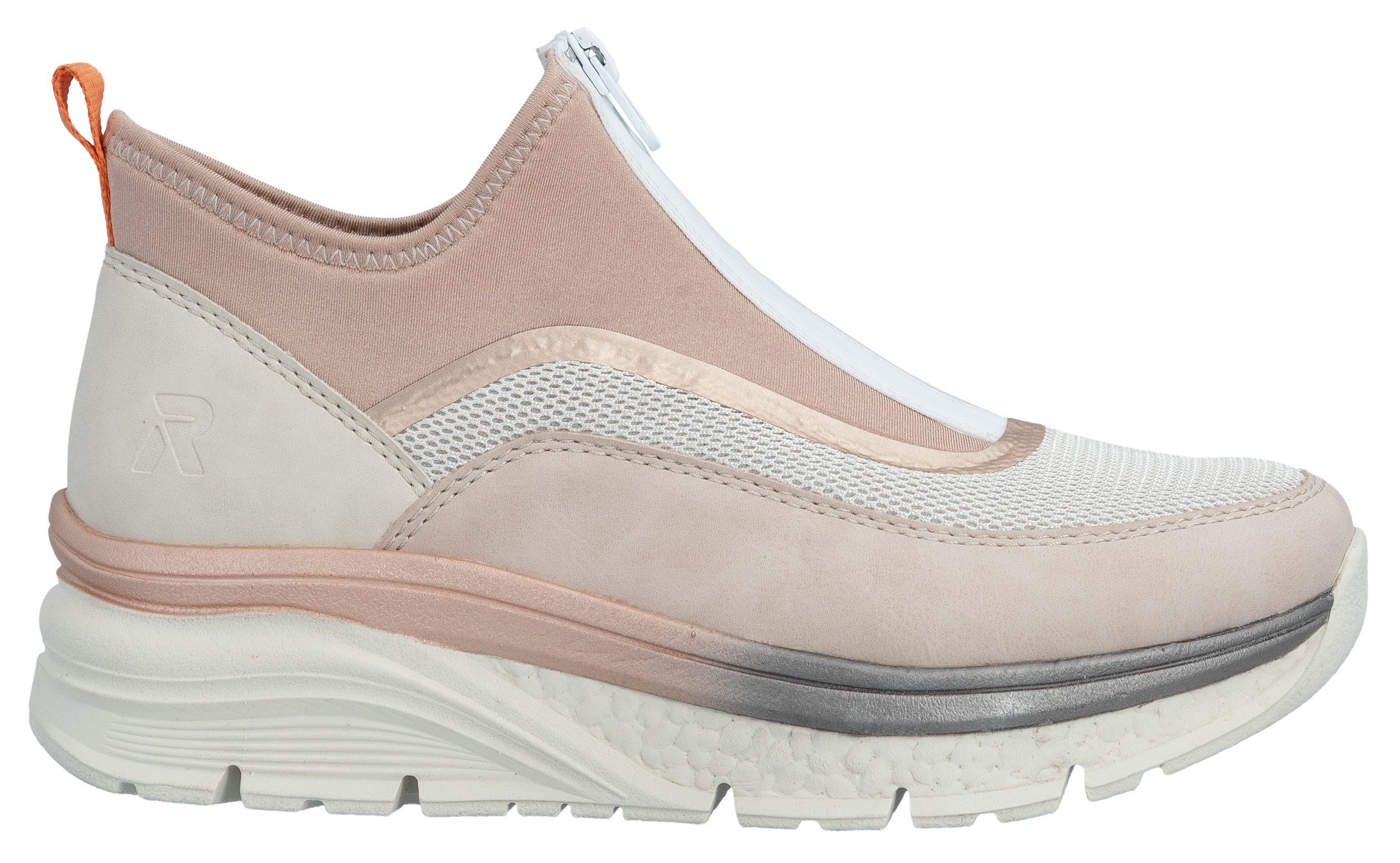 Rieker Boots zonder sluiting , sleehak, vrijetijdsschoen, high top sneakers, ritssluiting