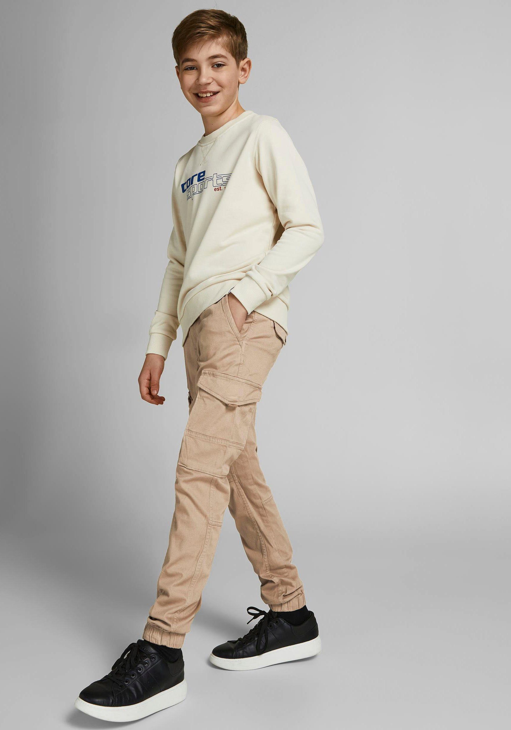Jack & Jones Junior Cargobroek JPSTPAUL JJFLAKE 1075 CROCKERY NOOS JNR