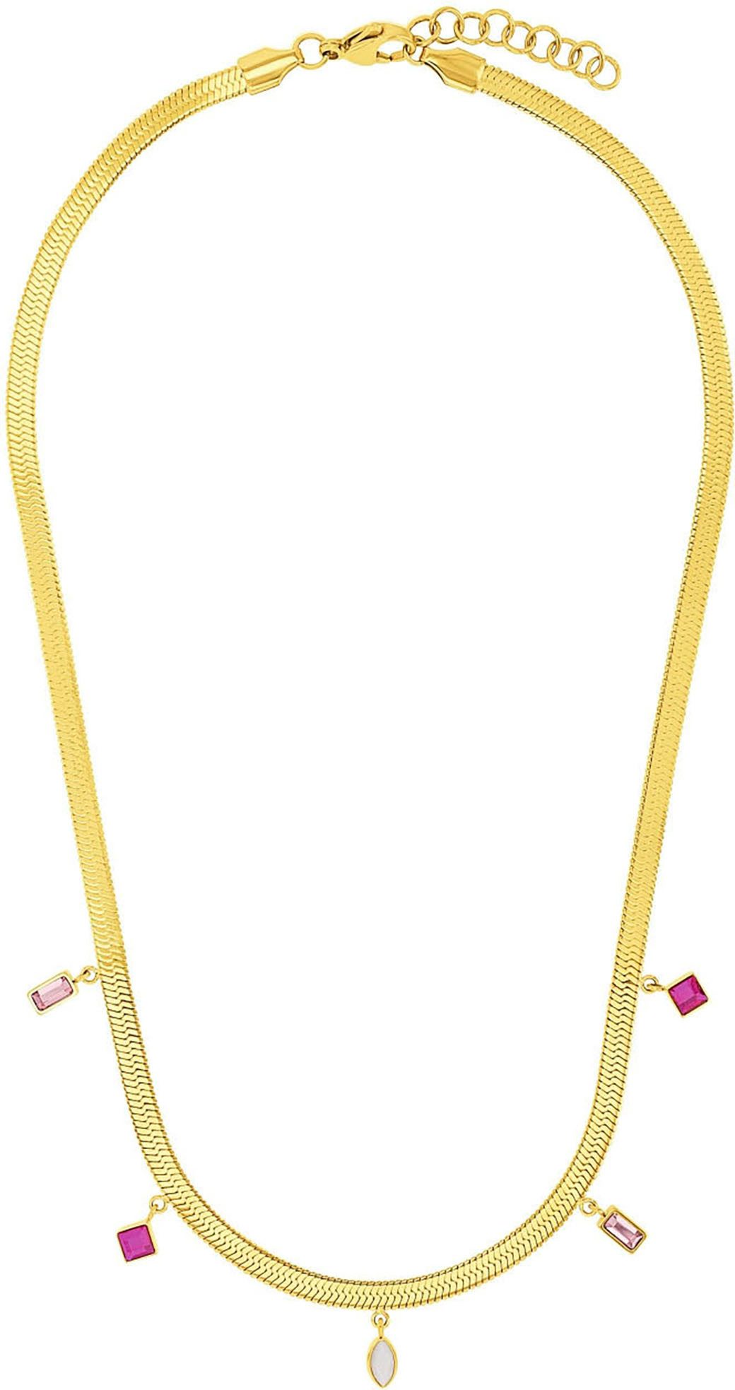 Amor Ketting met hanger 2038273 met glassteen, steen (synth.)